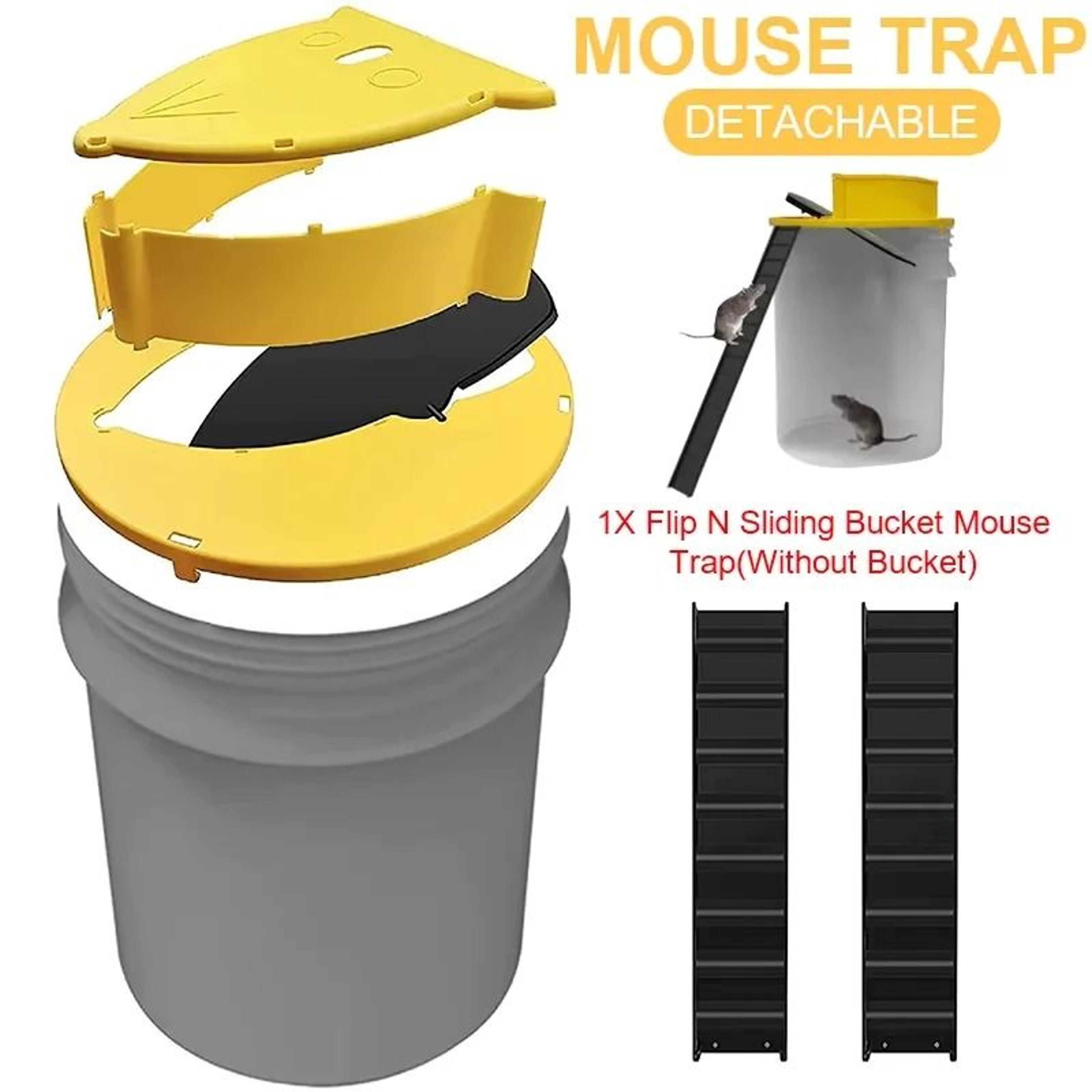 Intelligent Pitfall Mouse Catcher Trap Bucket Flipping Lid Automatic Reset 2