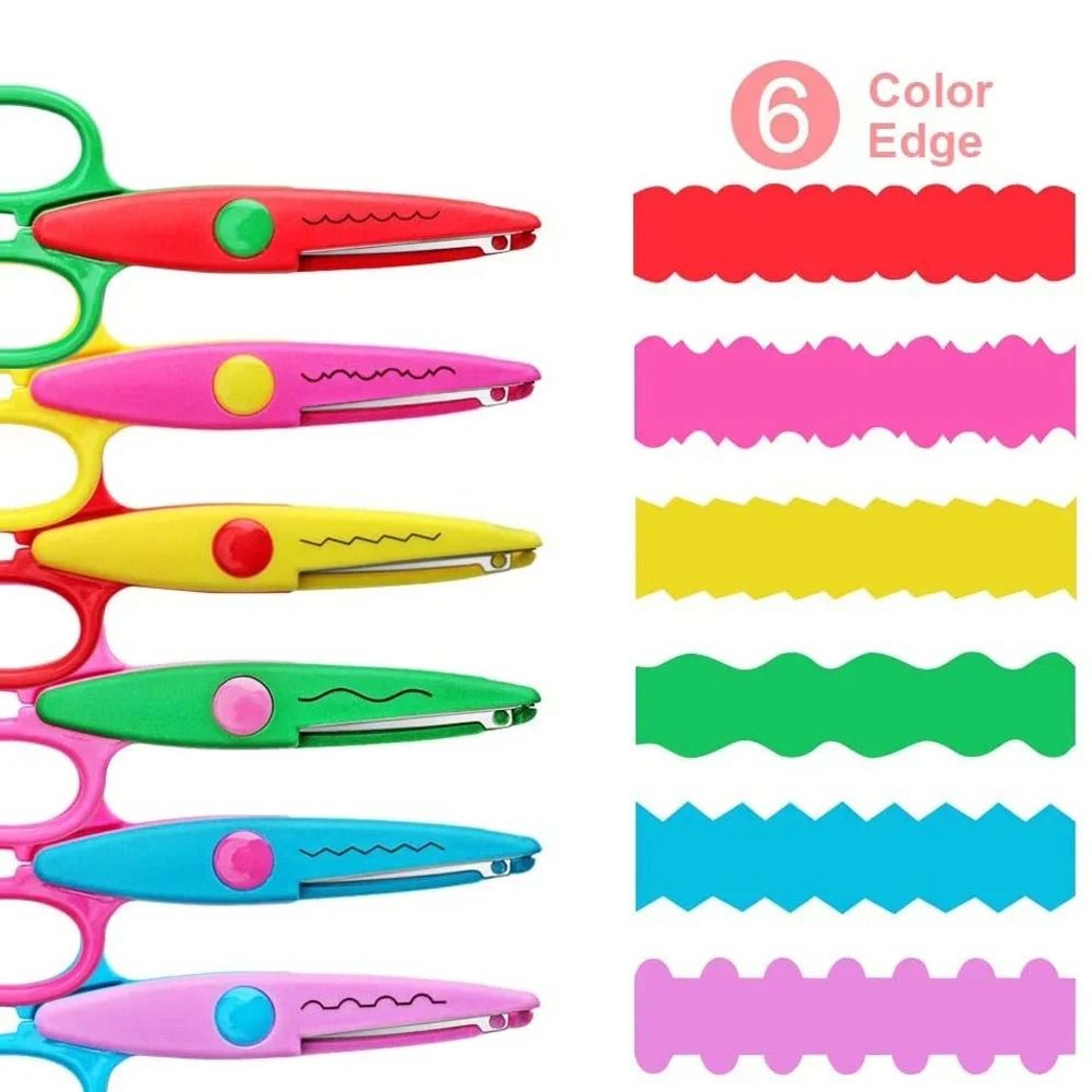 Student DIY Color Album Decorative Lace Scissors Safety Paper Cuttings 0