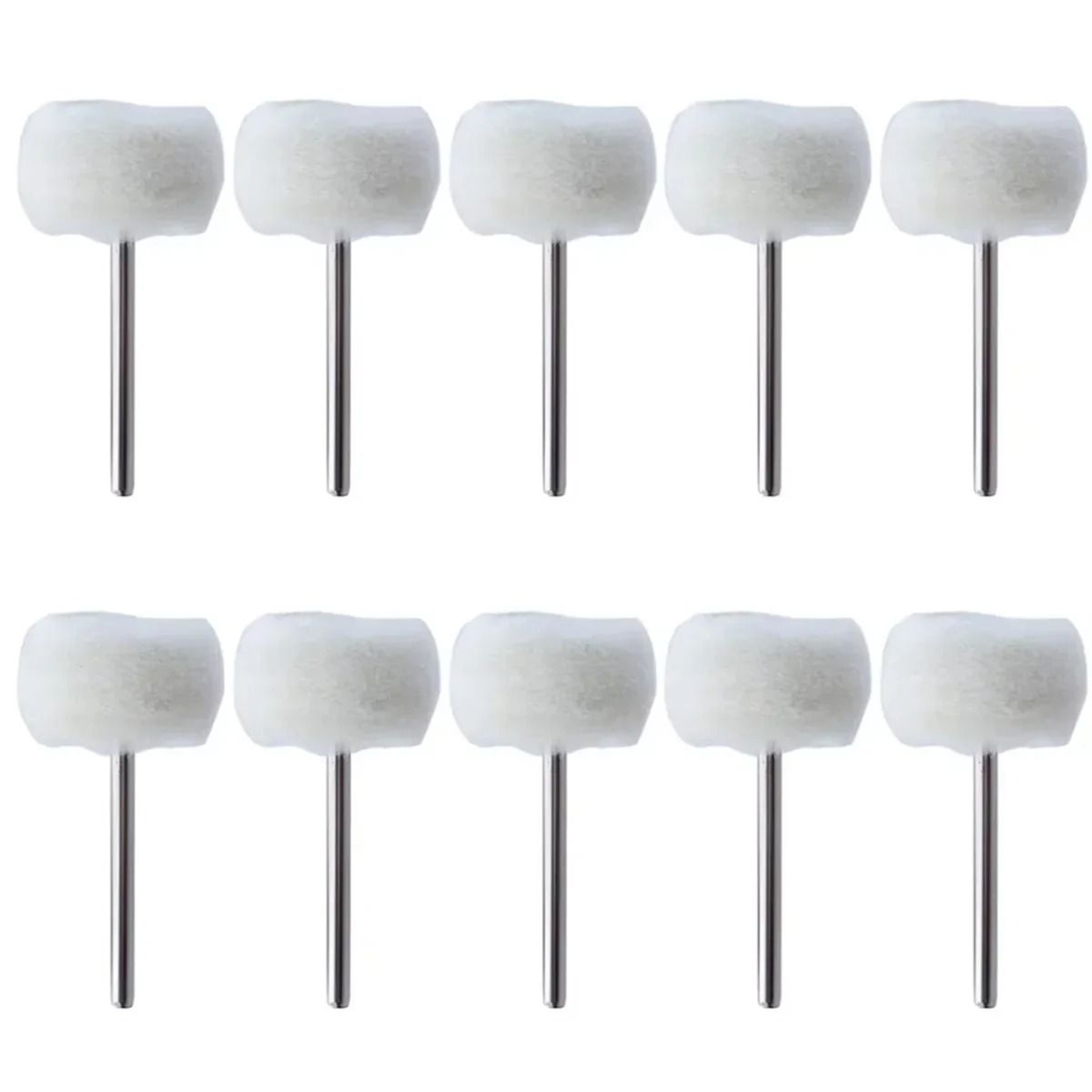 550Pcs Mini Wool Polishing Head 3mm Shank Buffing Wheel Rotary Tool 7