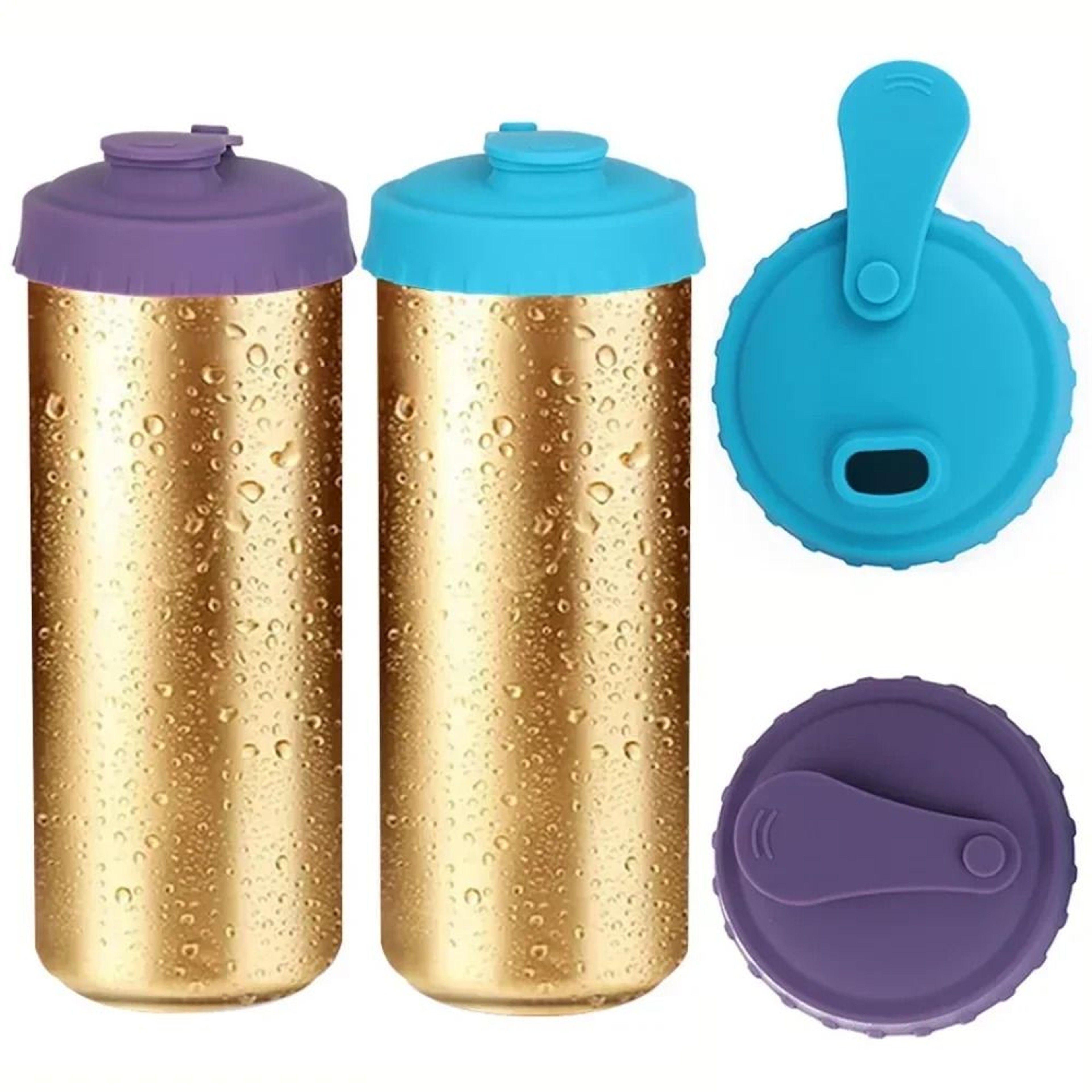 16Pcs Silicone Soda Can Lids  Reusable Beverage Bottle Stoppers 1