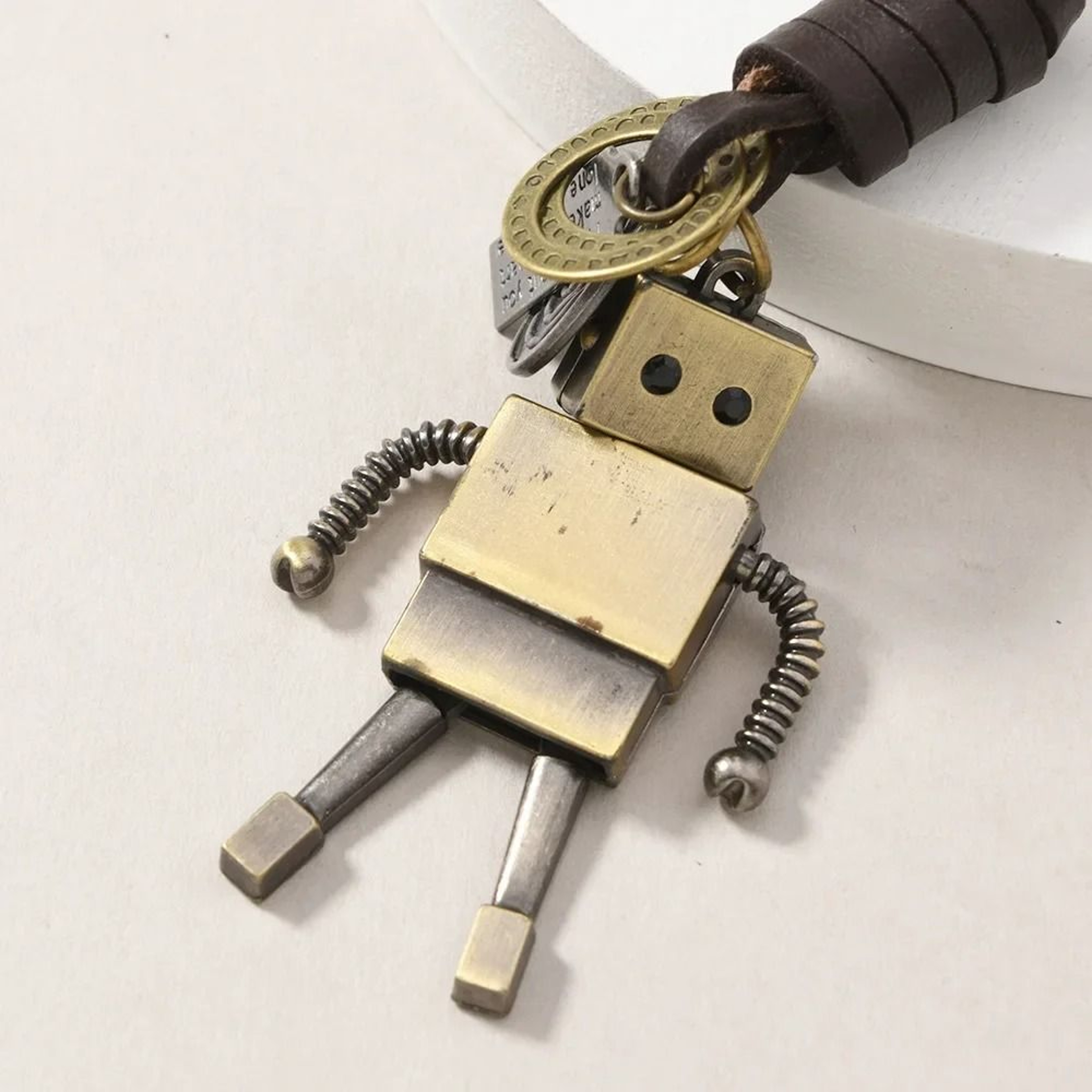 1Pc Cute Alloy Robot Keychain  Creative Keyring For Men Kids  Adults 5