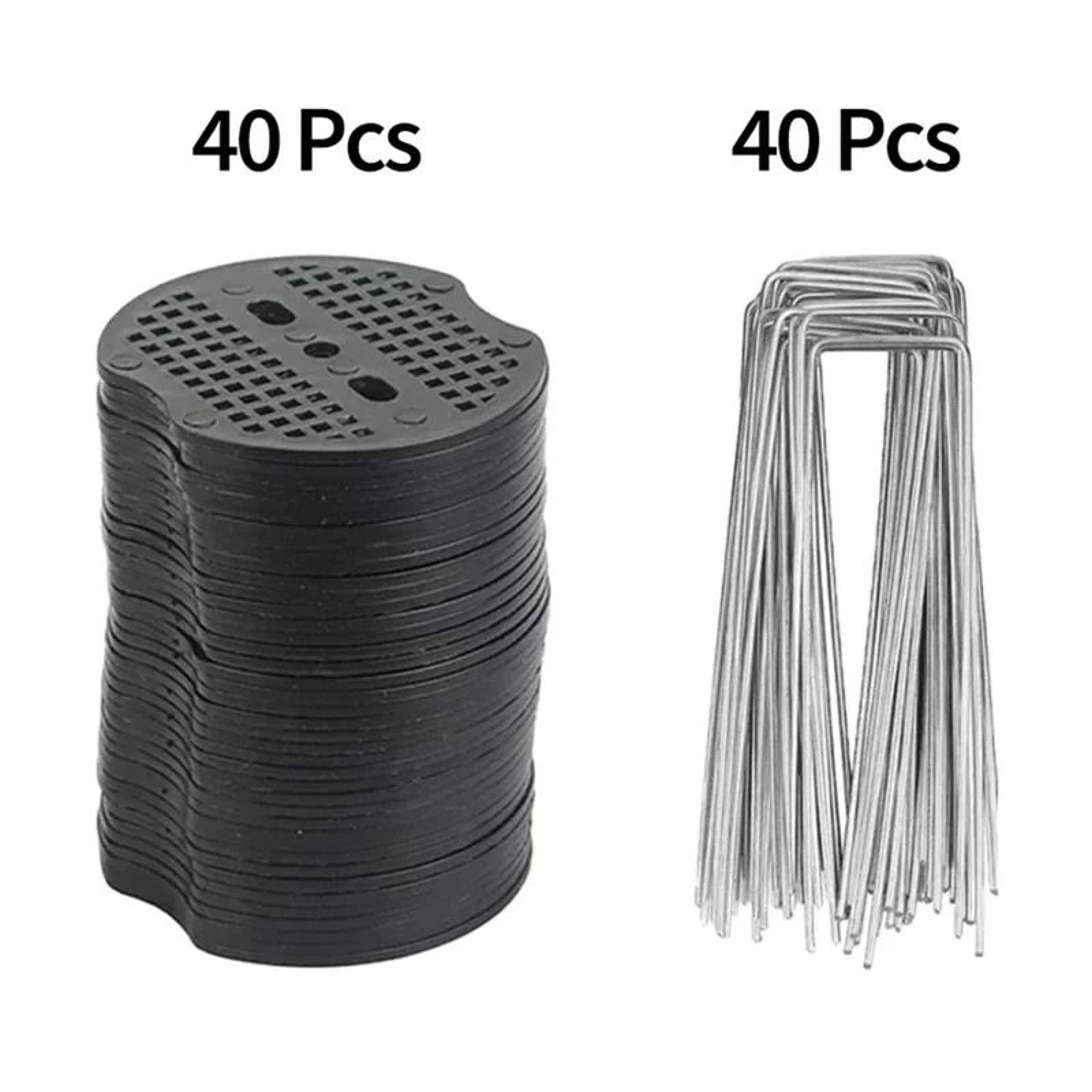 4080Pcs UShaped Ground Pegs With Buffer Washers For Garden Landscape Fabric 8