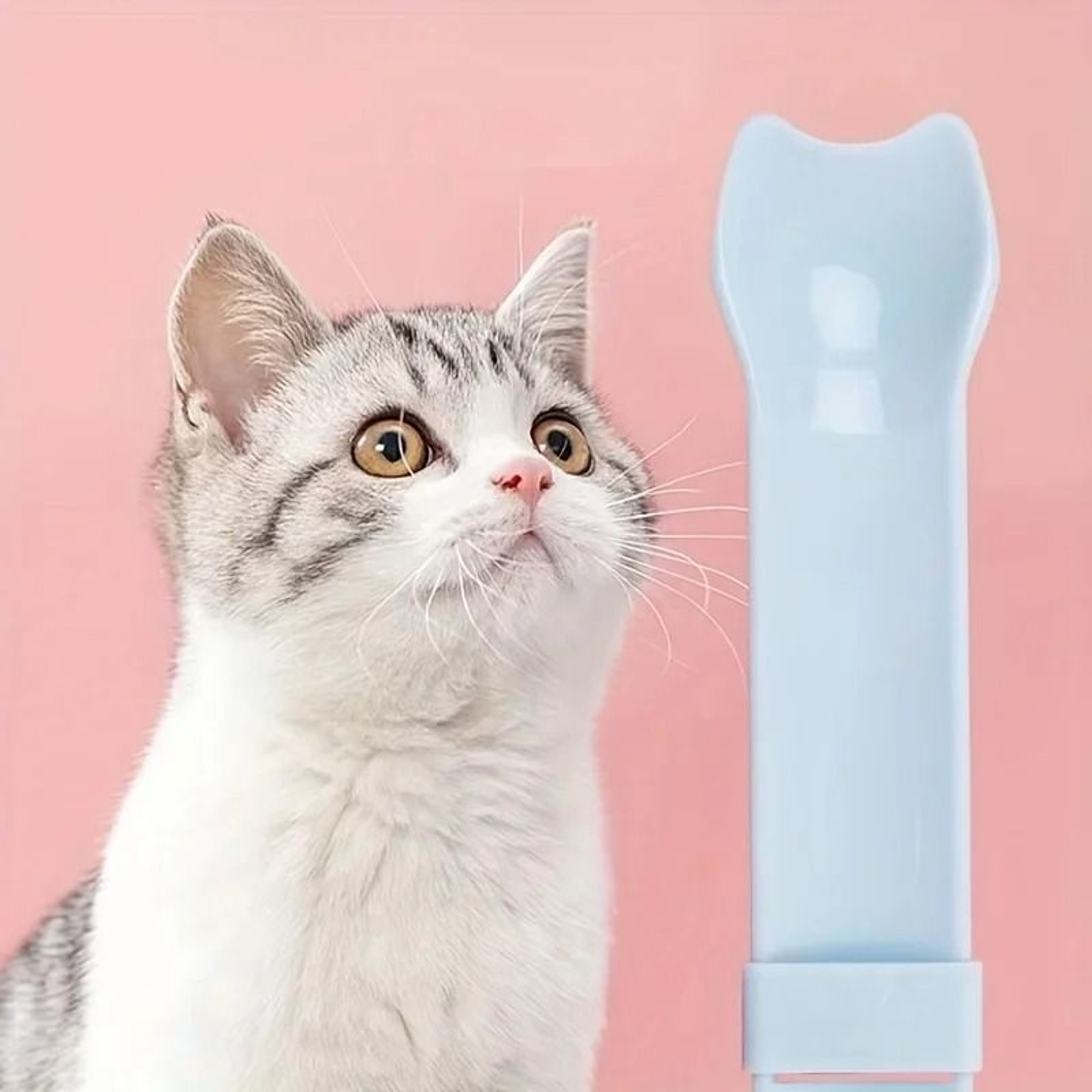 Cat Strip Squeeze Spoon  Lickable Wet Cat Treat Feeder  Liquid Snack Tool 1