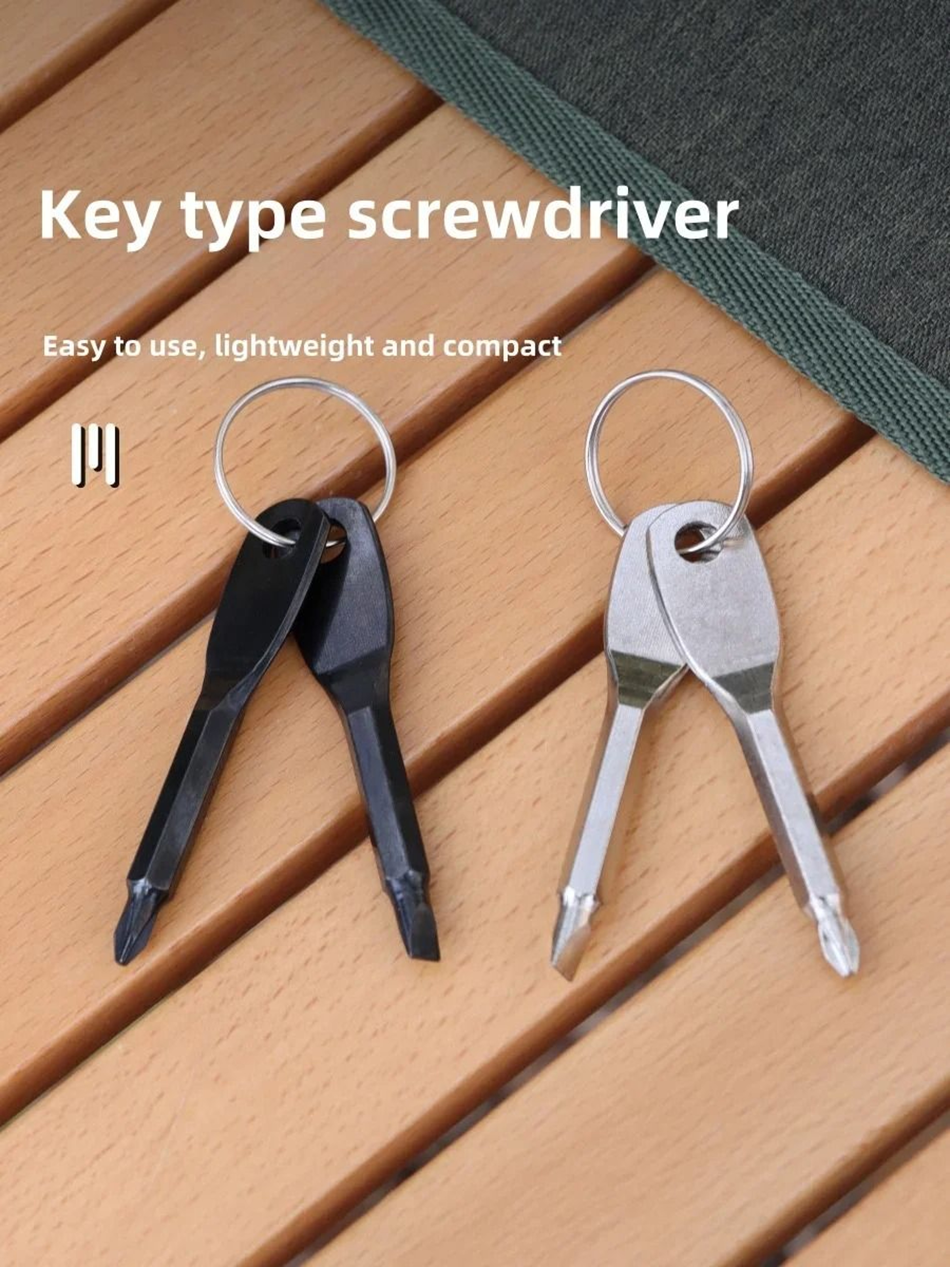 Portable Multifunctional EDC Screwdriver  Flat And Cross Head With Keyring 0