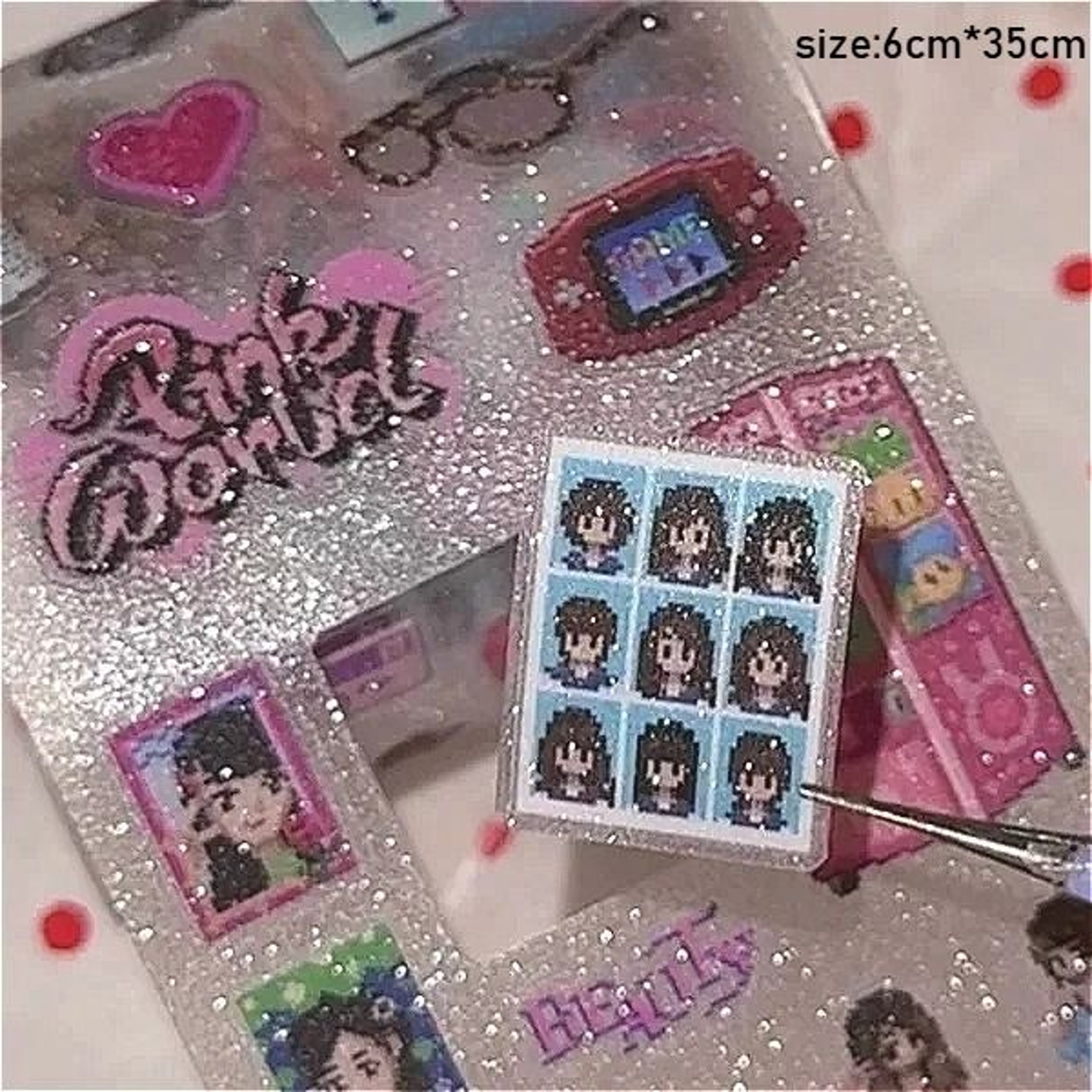 Kawaii Retro Y2K Shibuya Showa Pixel Style Die Cut Sticker Tape 8