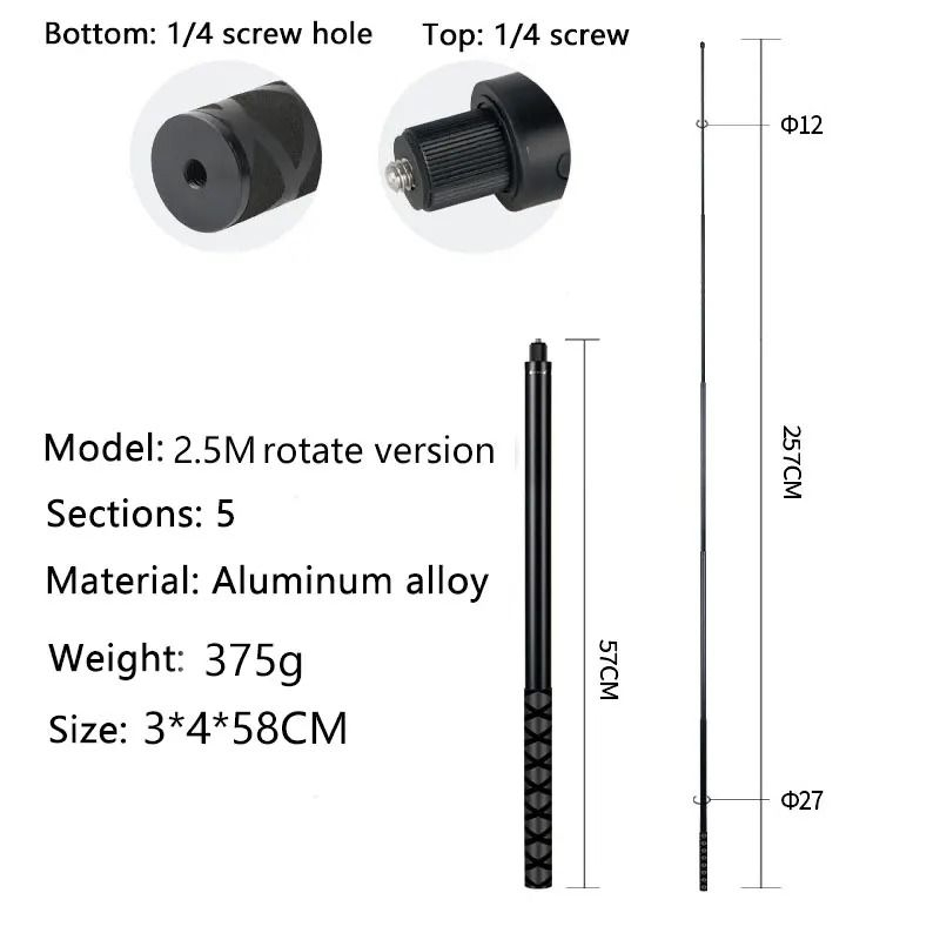 Invisible Selfie Stick For Insta360 X5 X4 X3 Panoramic Camera 13