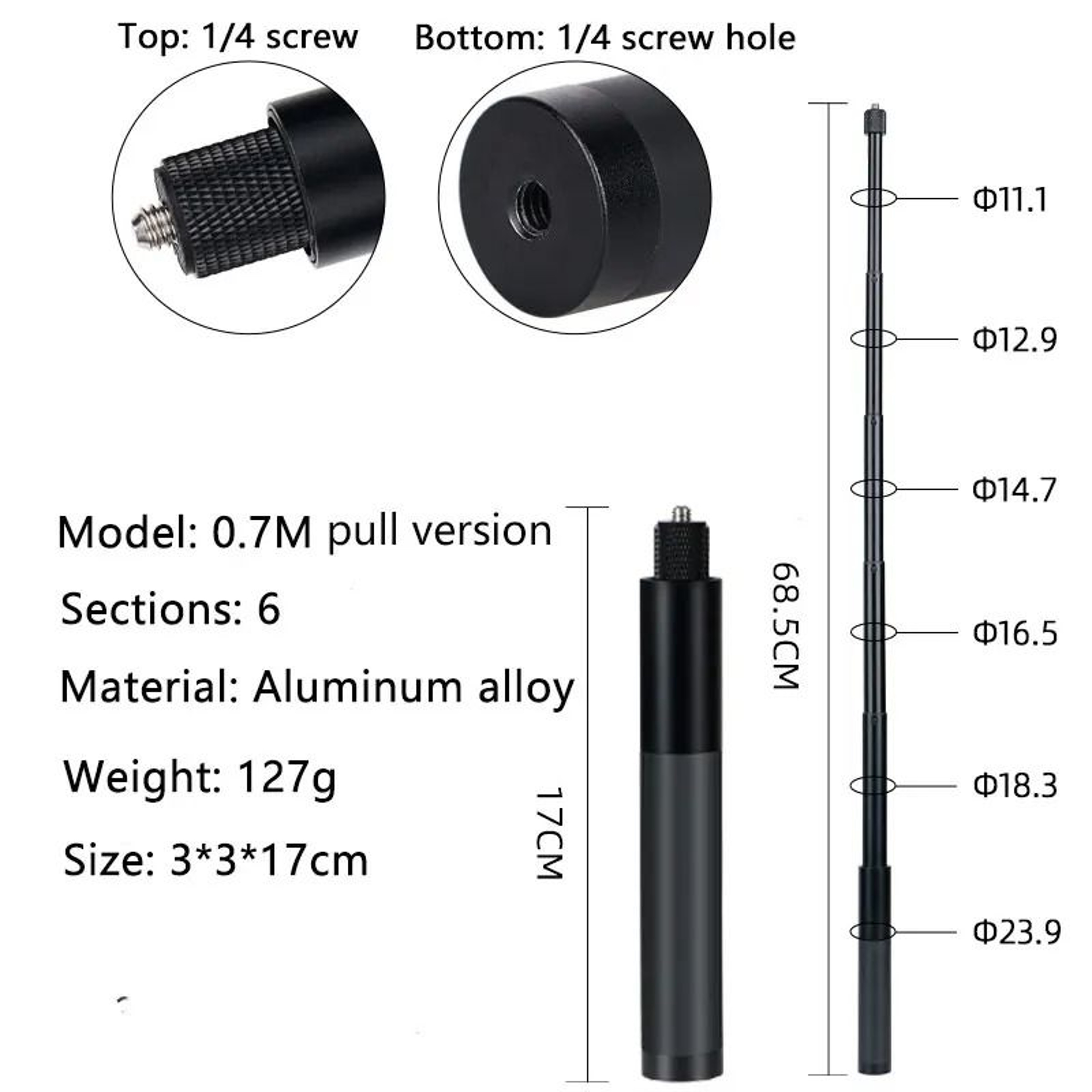 Invisible Selfie Stick For Insta360 X5 X4 X3 Panoramic Camera 8