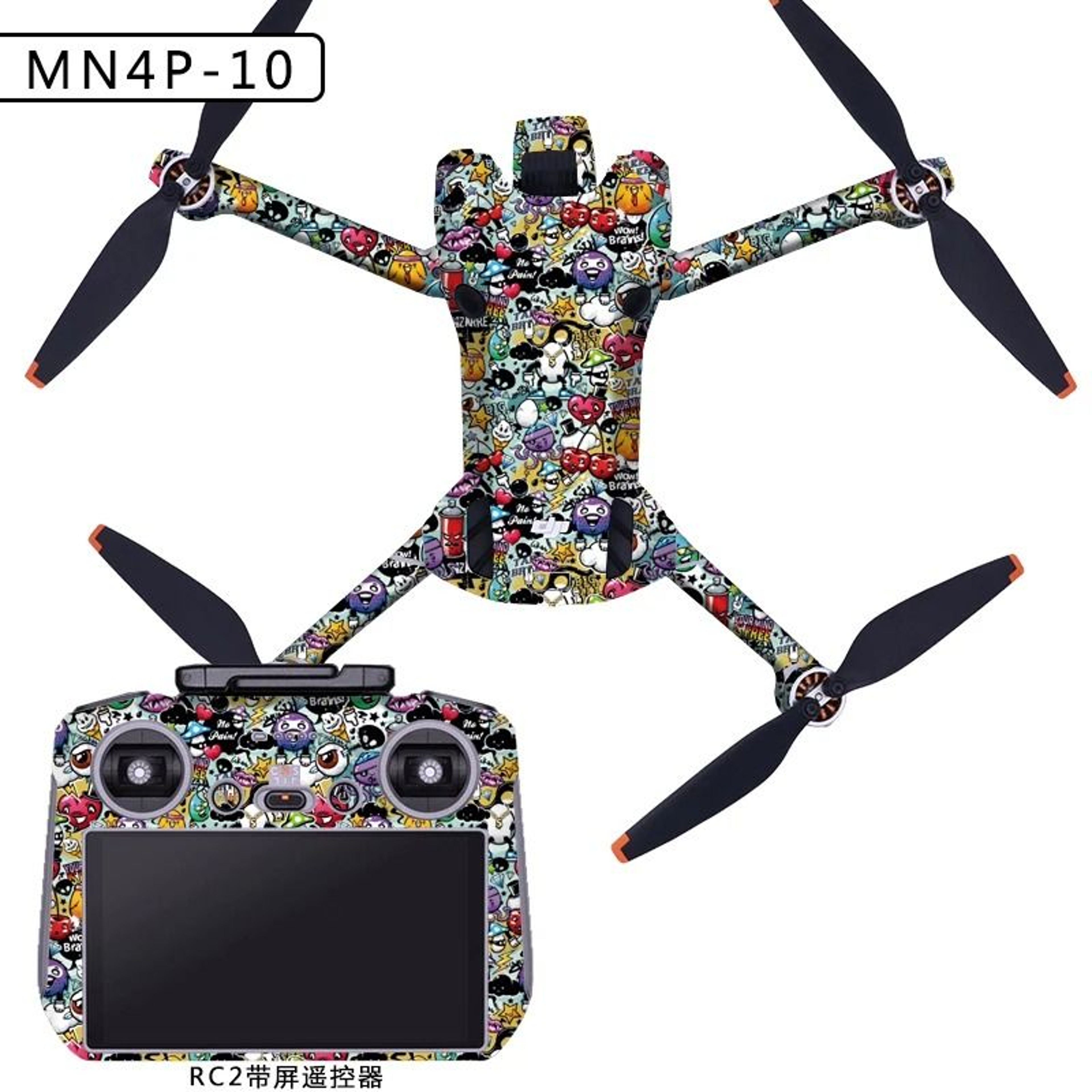 Full Body Protective PVC Wrap Skin Decal For DJI Mini 4 Pro Drone 18