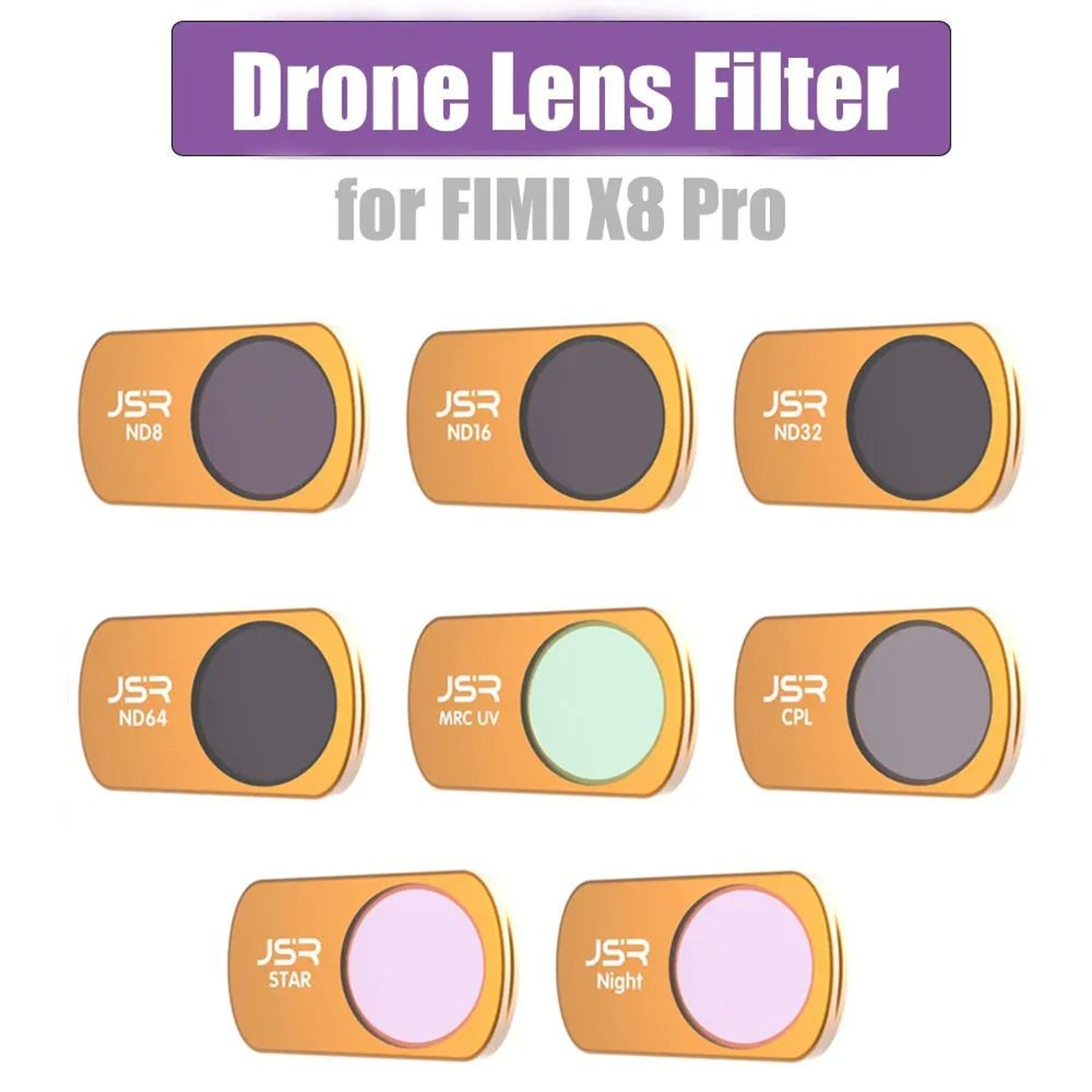 Camera Lens Filter Set UV CPL ND NDPL For FIMI X8 Pro Drone 0