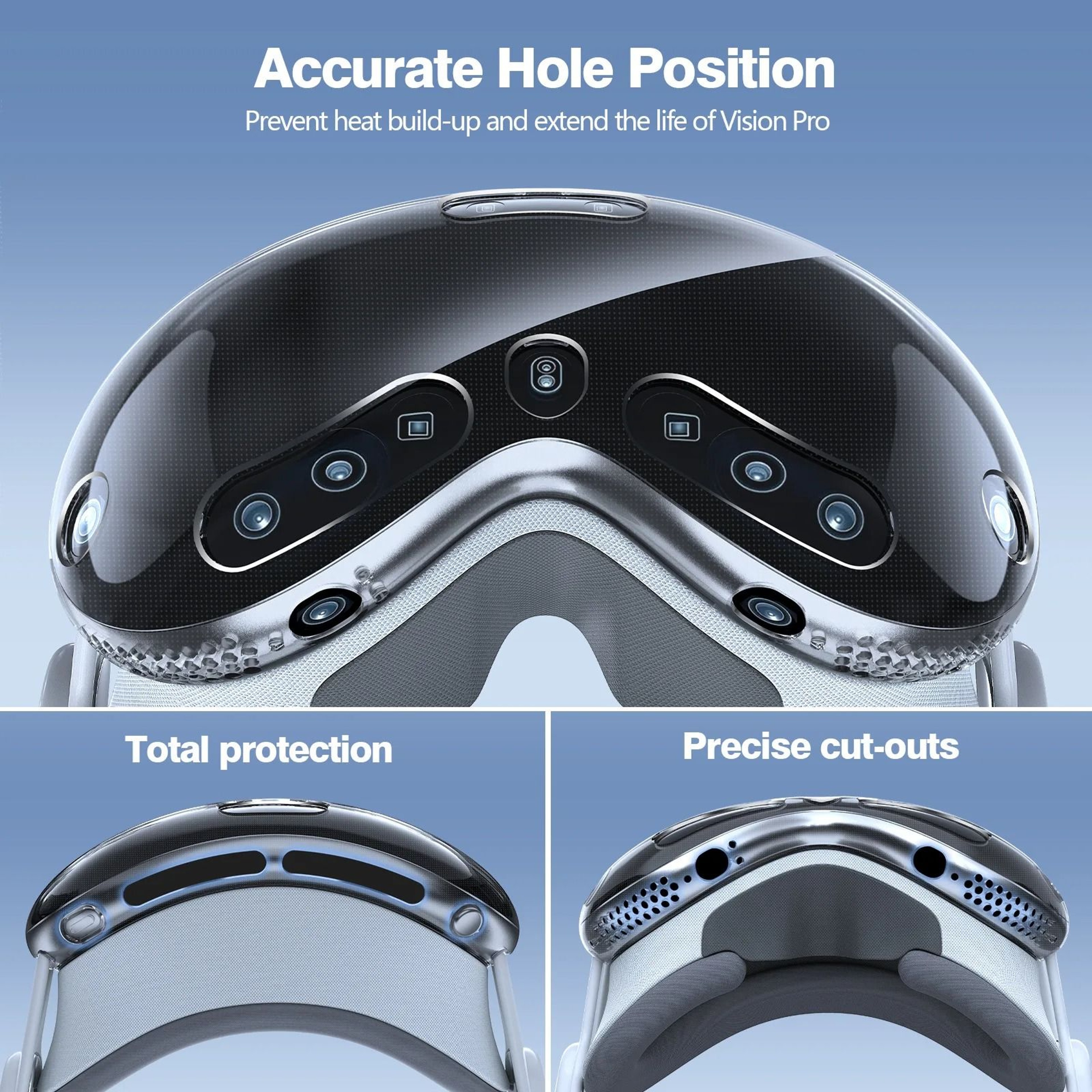 Protective TPU Soft Skin Shell Cover For Apple Vision Pro Headset 1