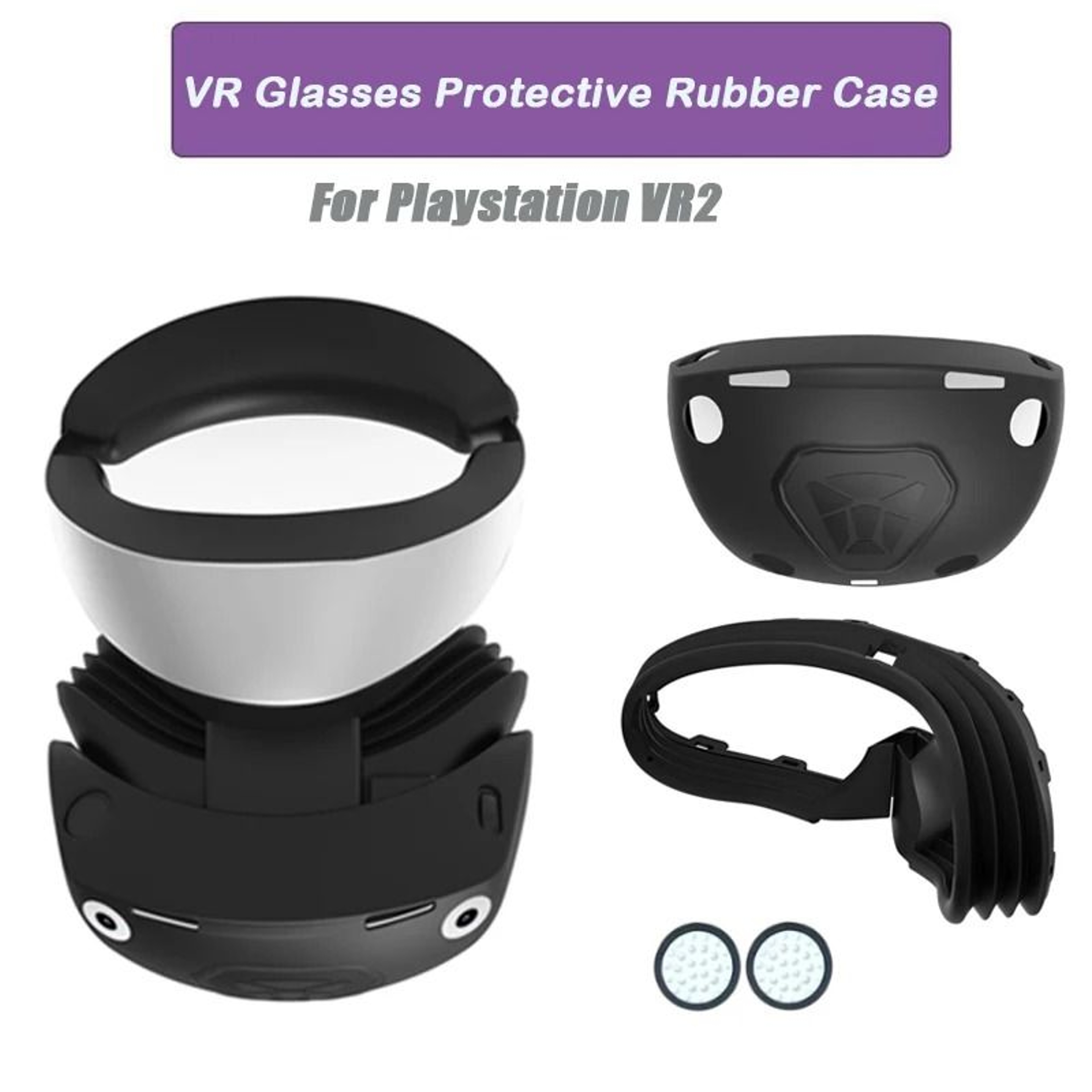 Full Face Silicone Protective Skin Case And Rubber Cover For PlayStation VR2 PS VR2 0