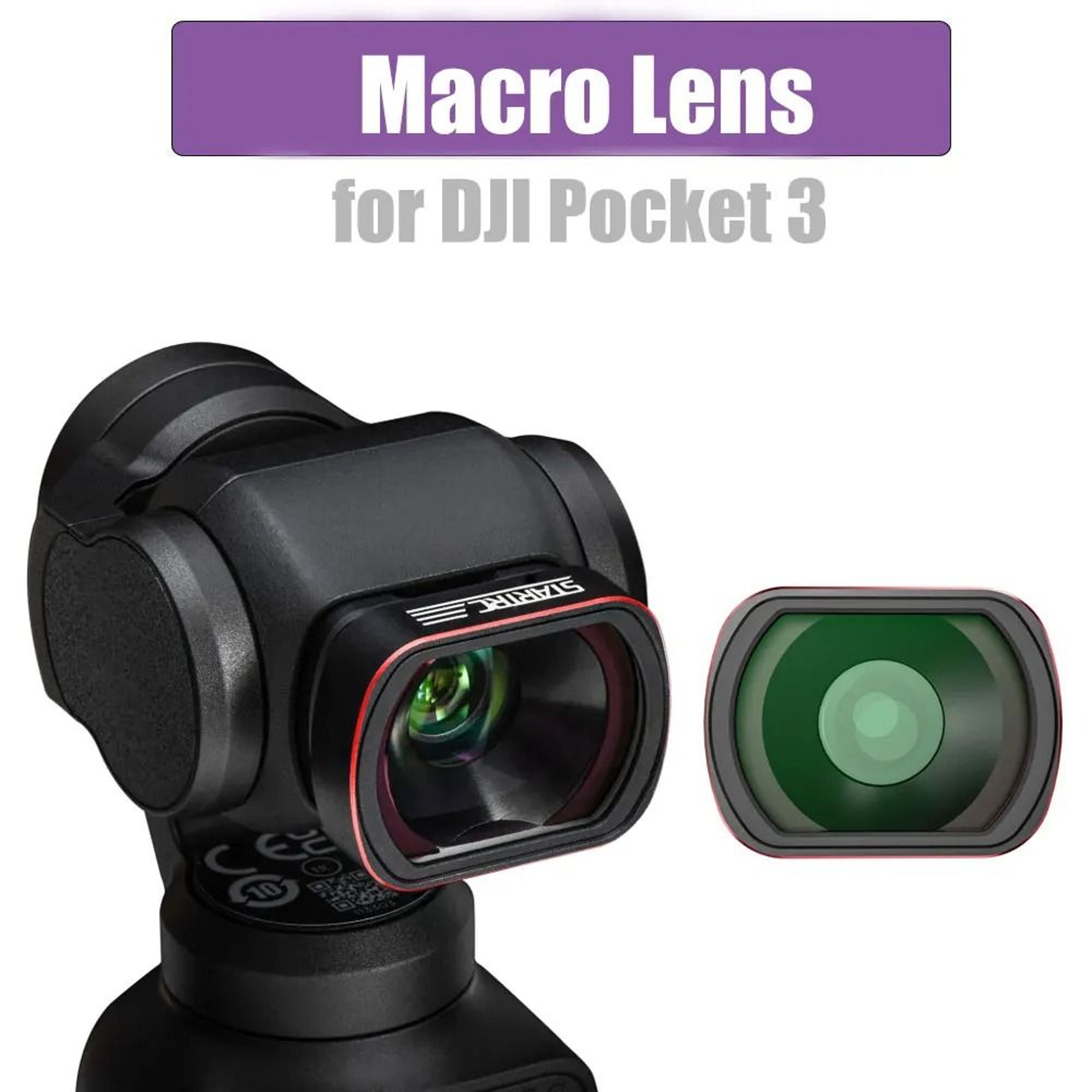10X Super Clean Macro Lens Filter For DJI Osmo Pocket 3 Gimbal Camera 0
