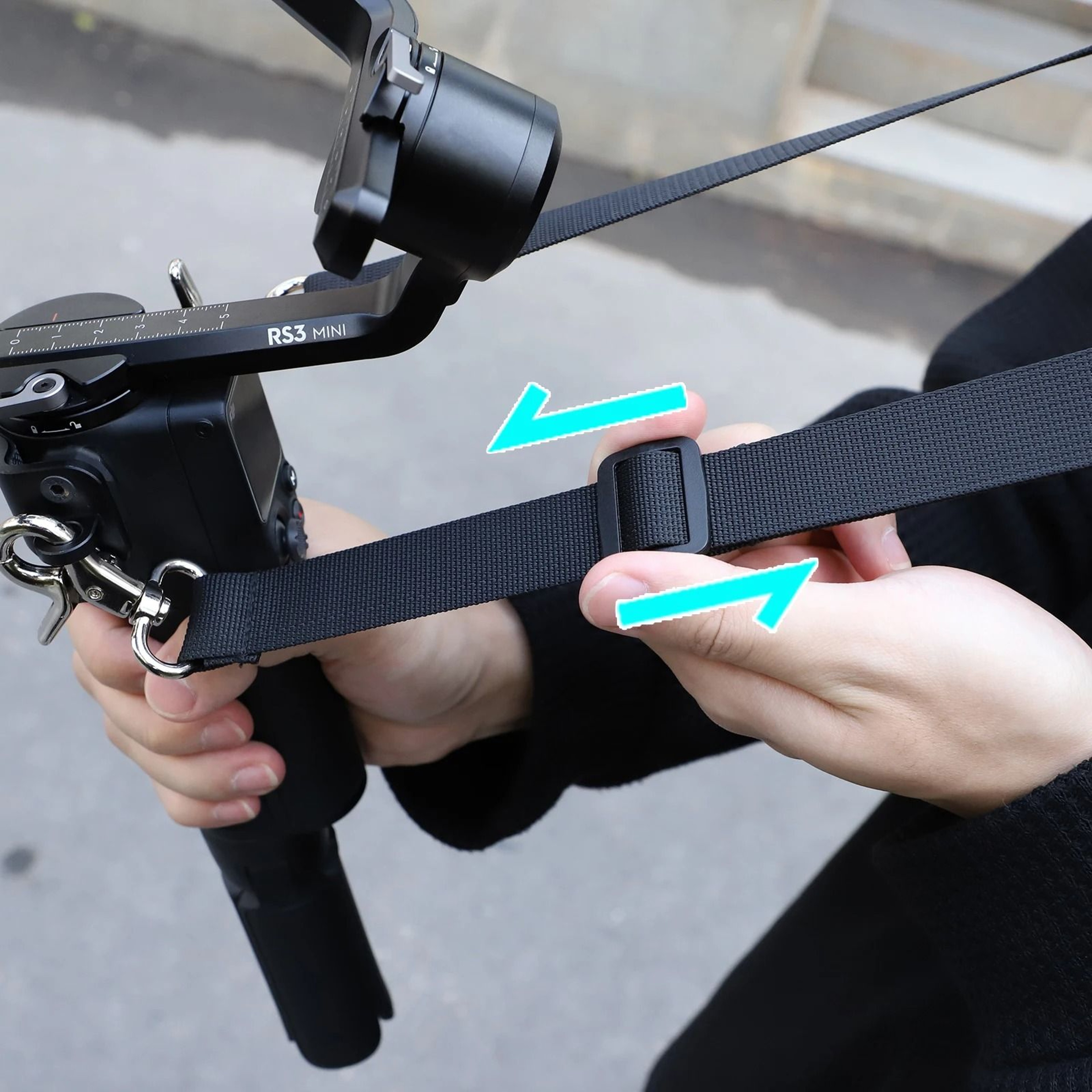 Adjustable Dual Hook Shoulder Neck Strap And Stress Reliever Lanyard For DJI RS 3 Mini Gimbal 1