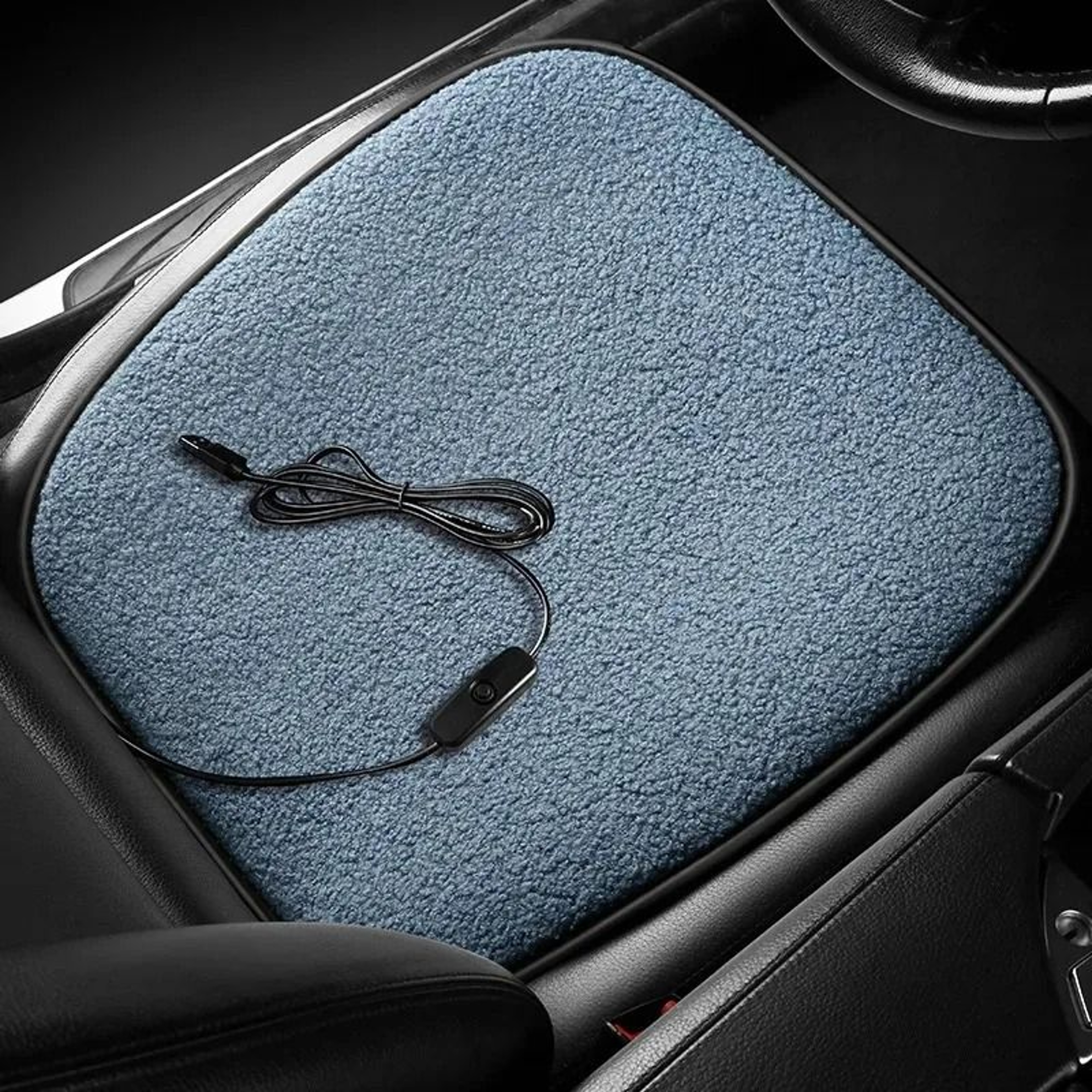 12W Car USB Heated Seat Pad  5V Winter Warm Plush Cushion With Fast Heating For Driver And Passenge 0
