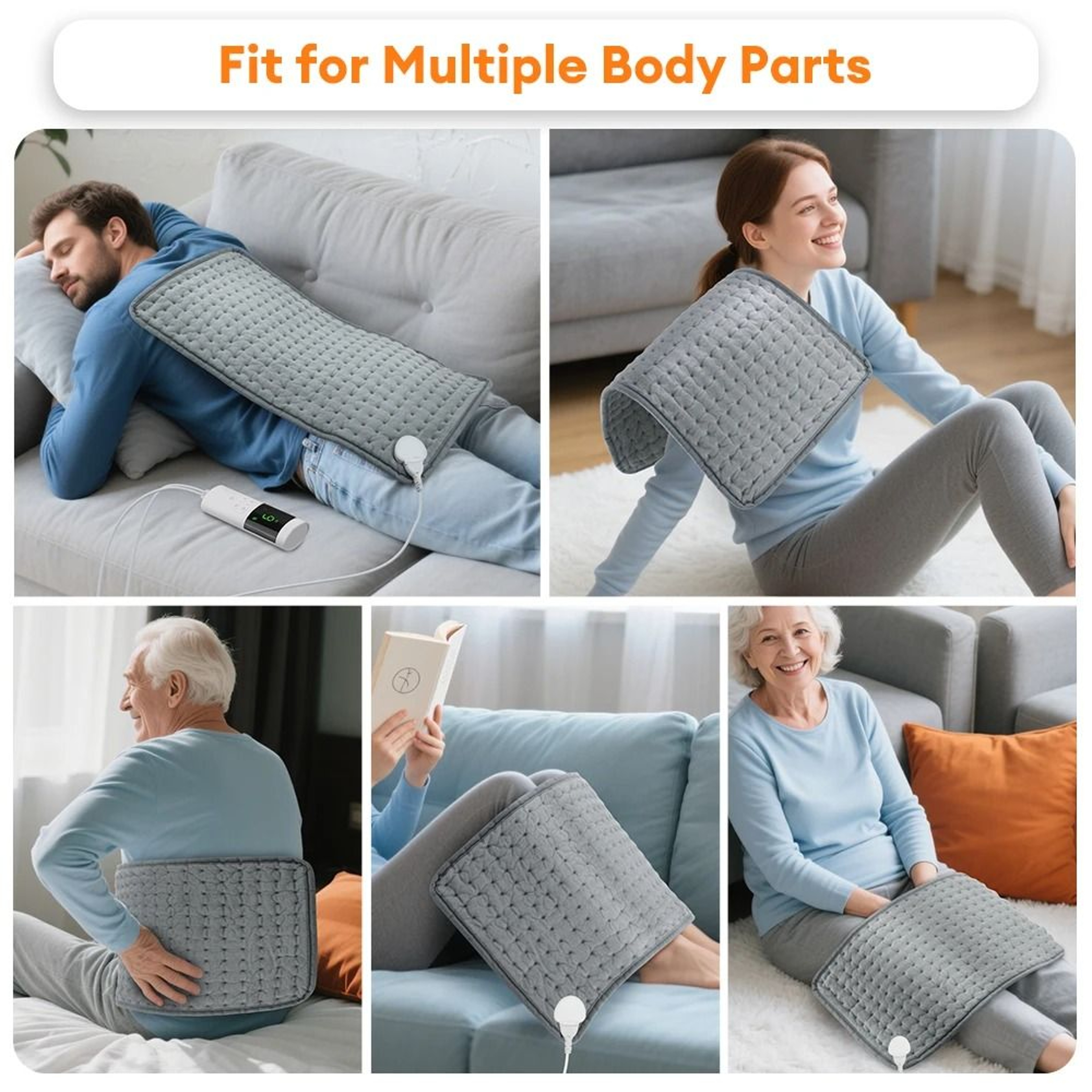 9Temp Electric Heating Pad For Back Pain And Muscle Relief 4