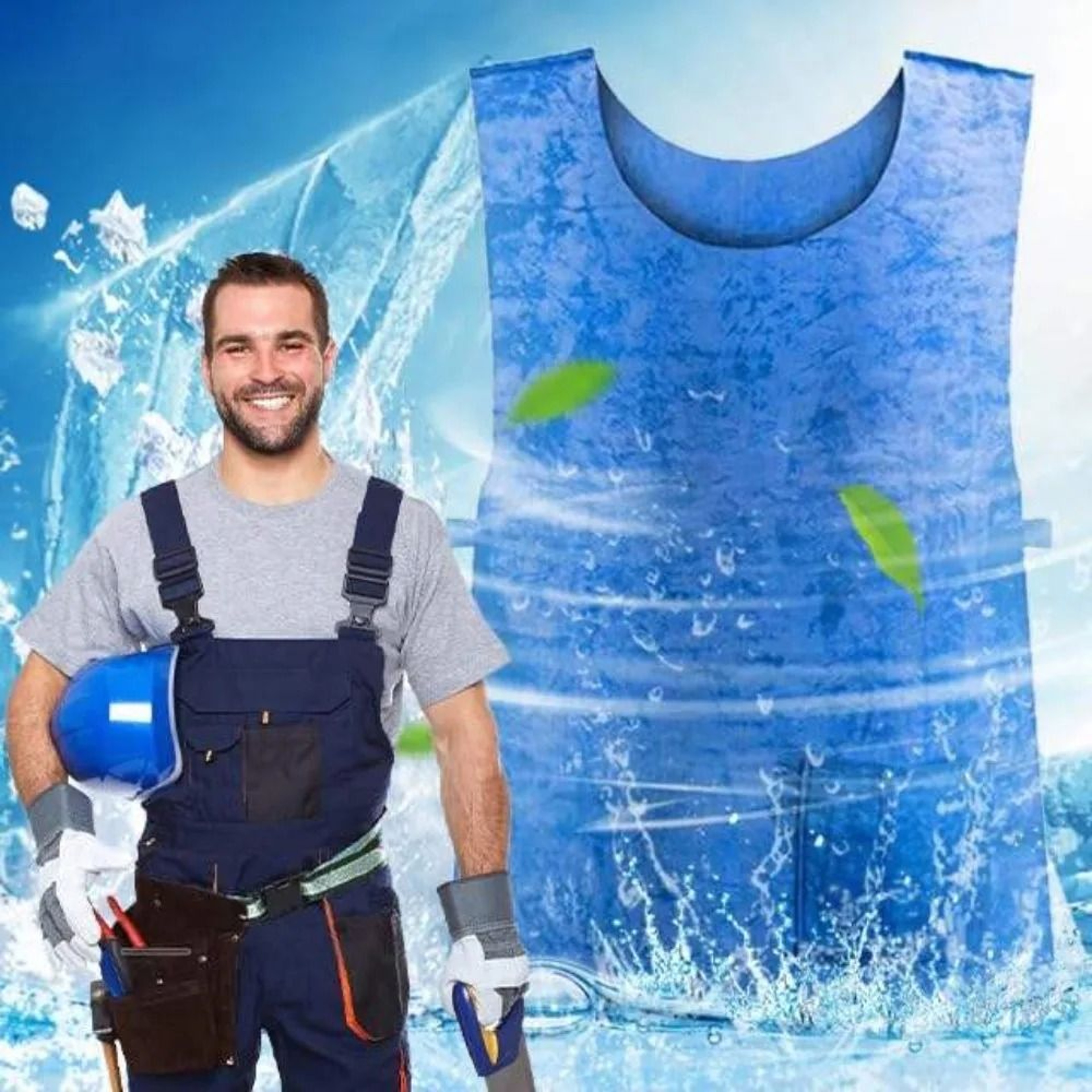 PVA WaterActivated Evaporative Cooling Vest For Hot Weather 0