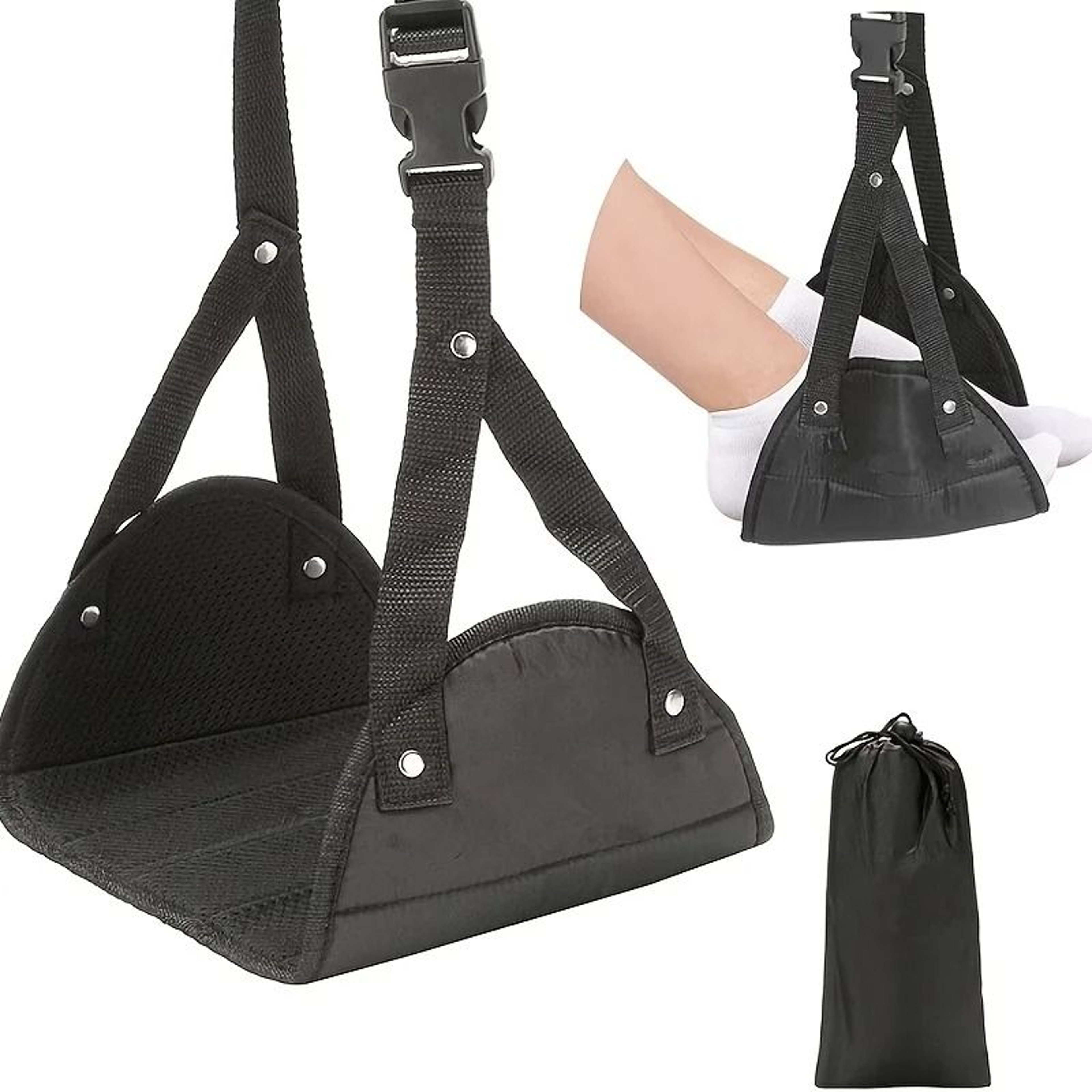 Adjustable Memory Foam Travel Footrest For Airplanes 6