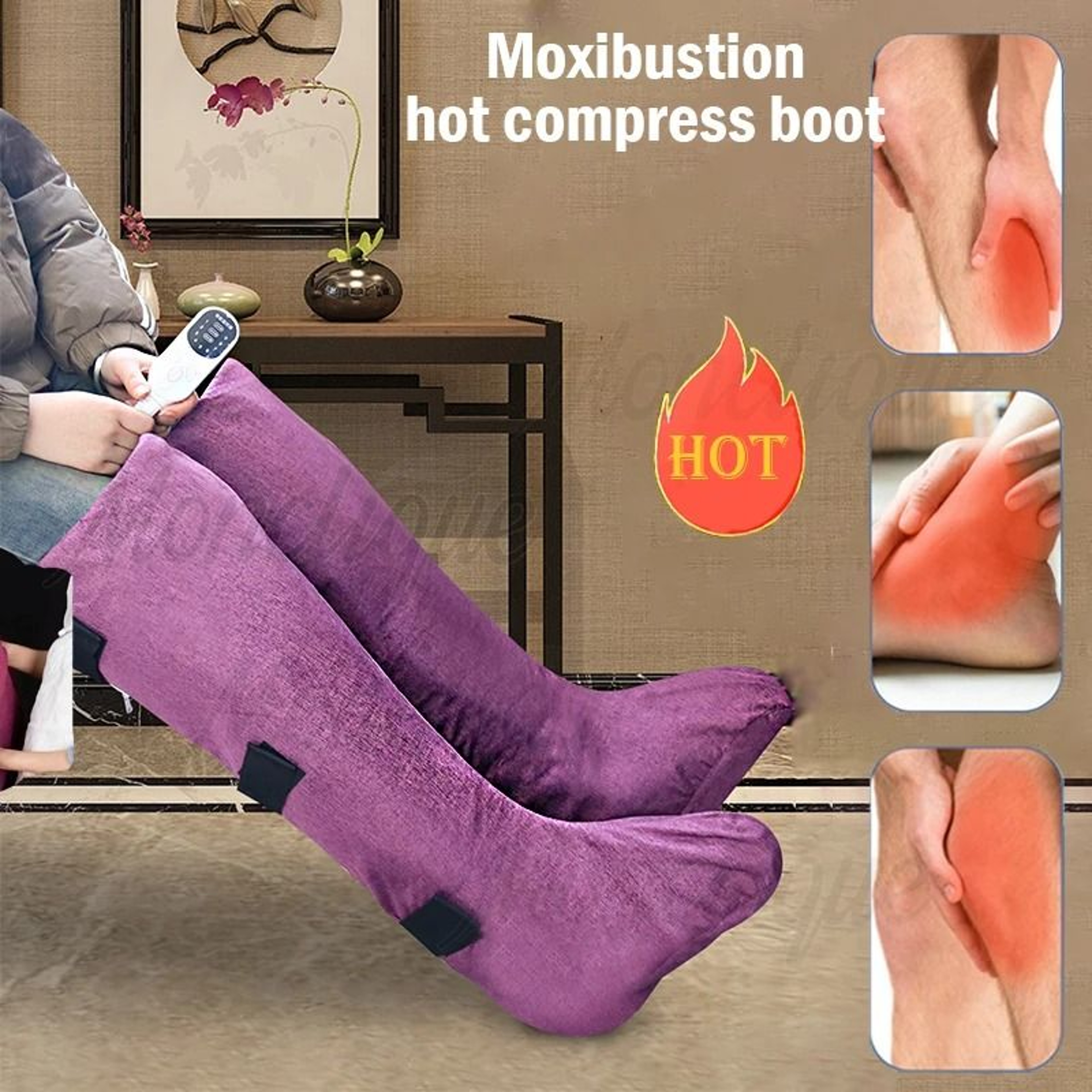 Electric Heating Leg Massager Boots With Hot Compress And Moxibustion 1