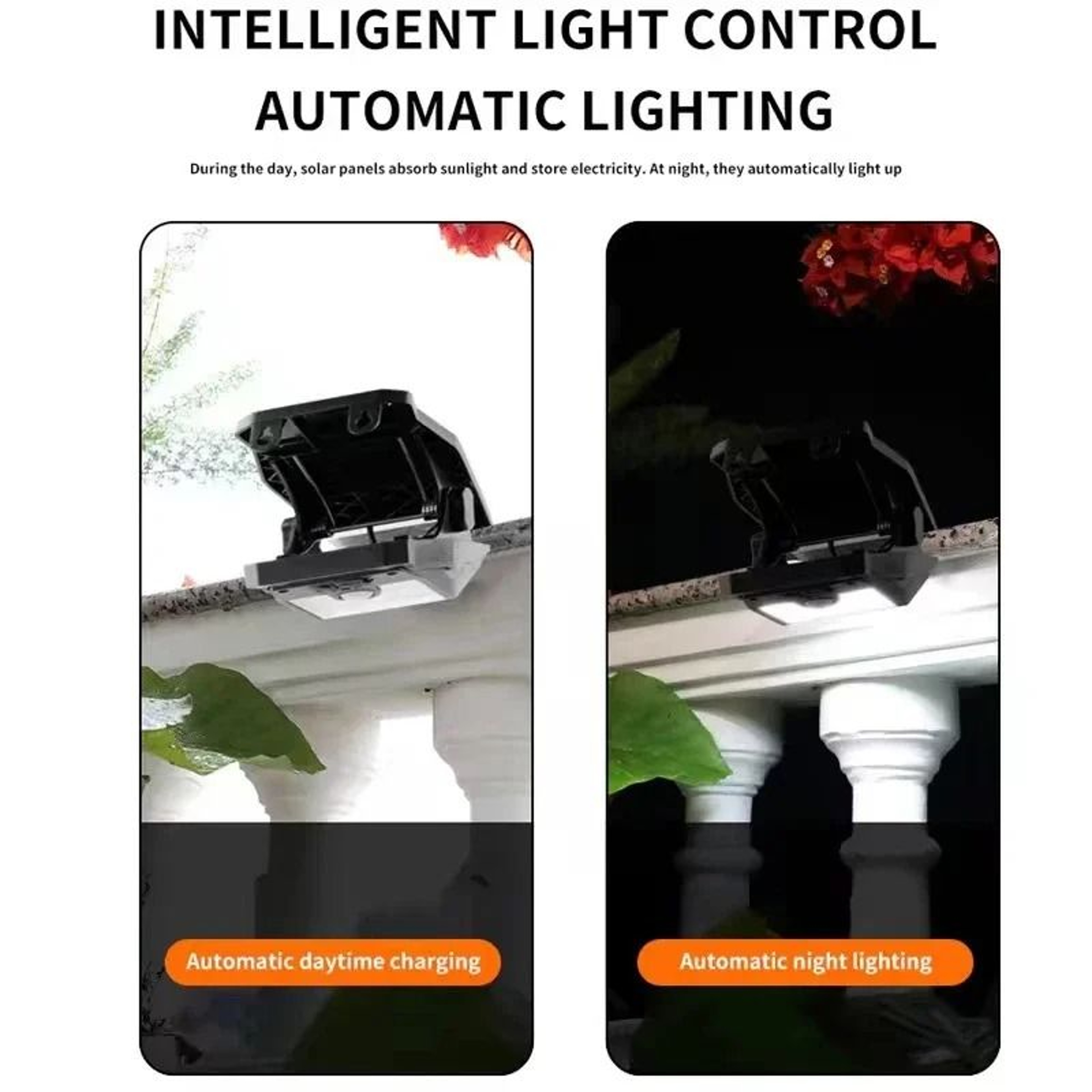 Solar Security Light Outdoor Motion Sensor Clip Light For Garden And Camping 4