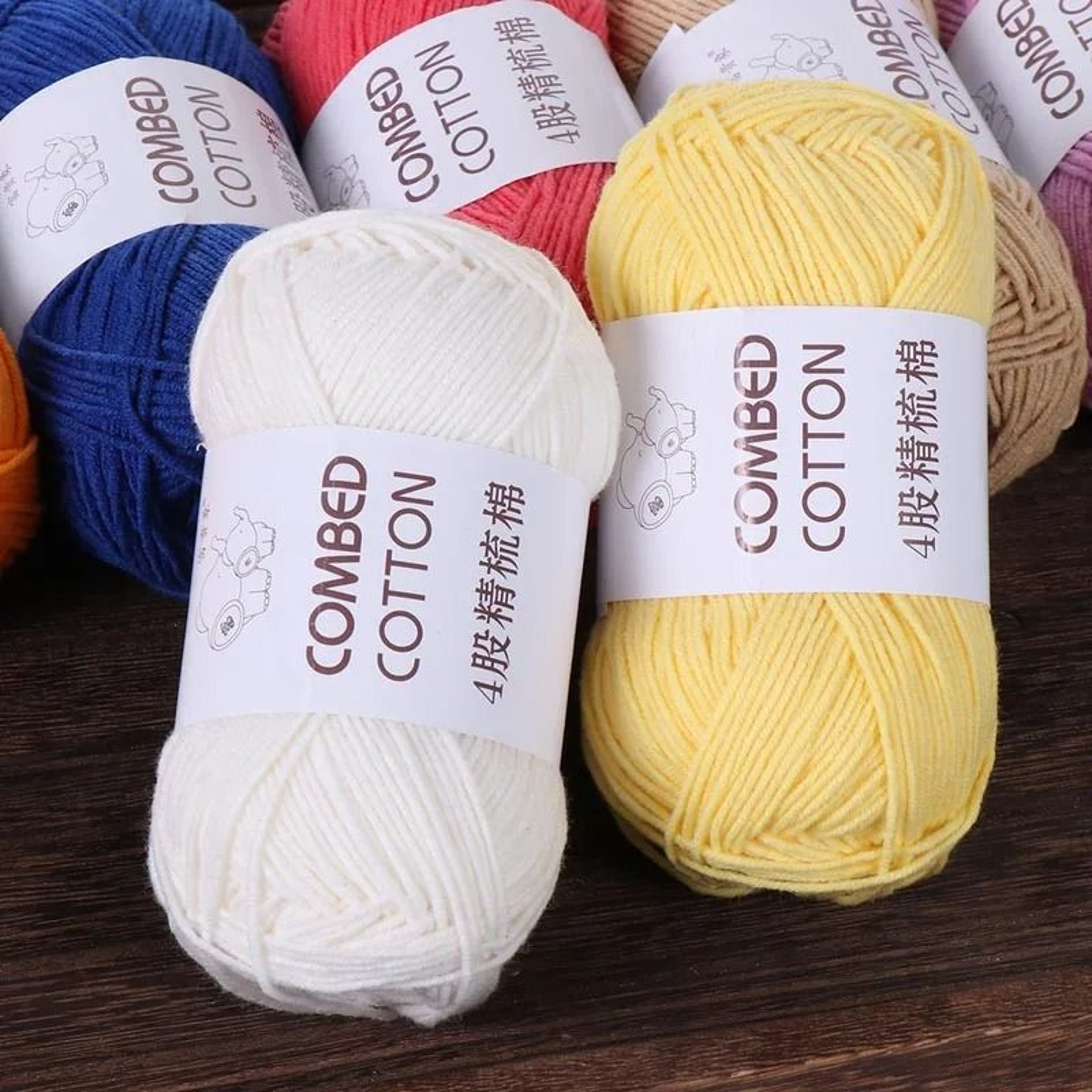 4 Strands Milk Cotton Wool Yarn 40g Soft Thread For DIY Baby Clothes Dolls Scarves And Barrettes 1