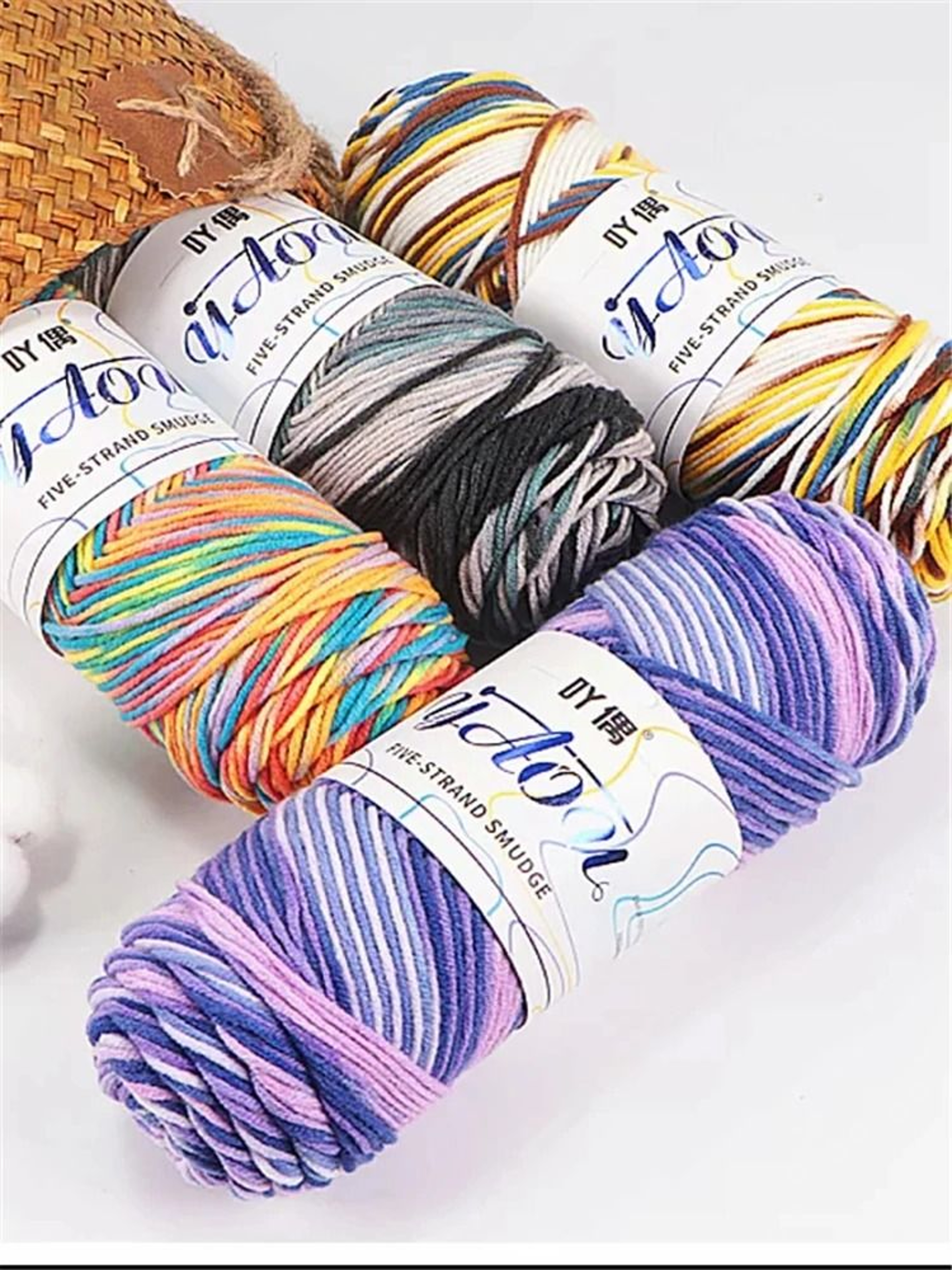 5Strand Milk Cotton Yarn 28 Colors Soft Dyed Thread For DIY Baby Clothes Scarves And Crafts 1