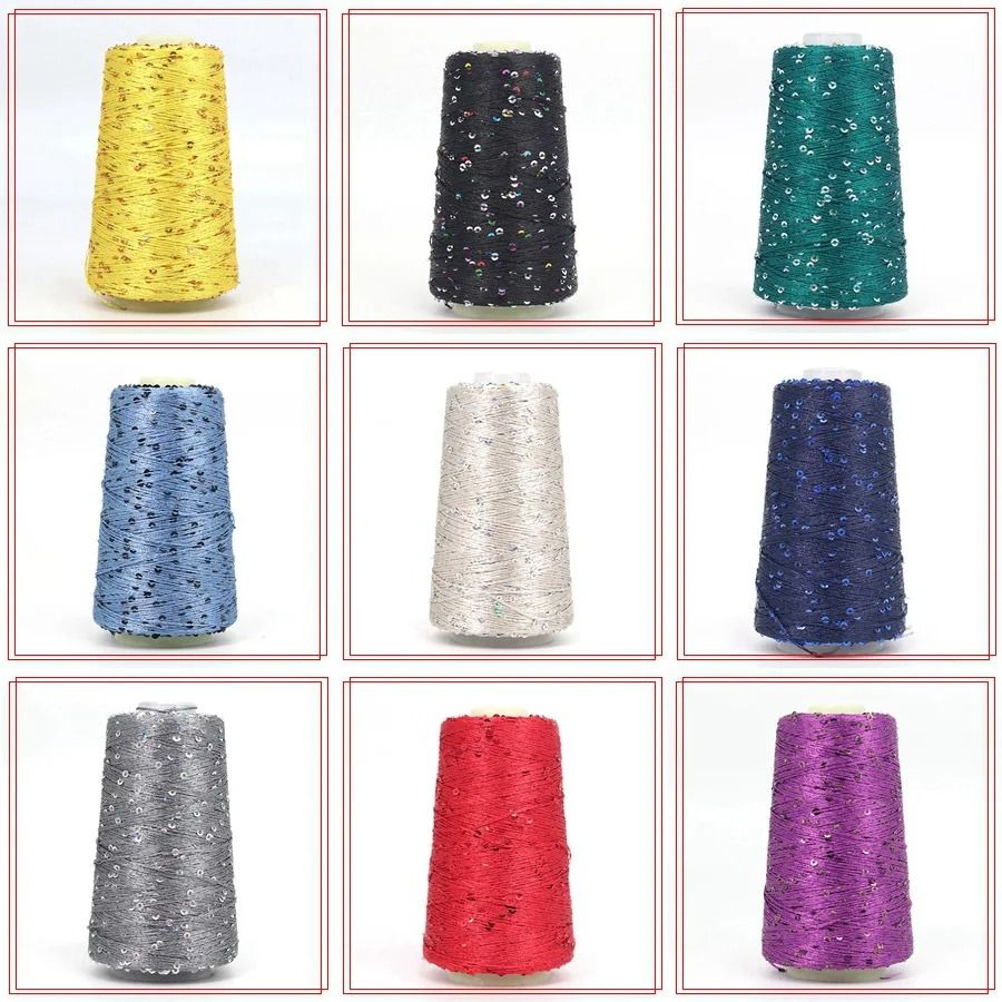 50g 140M Sequins Cotton Yarn 6mm3mm Special Glitter Match Thread For DIY Crochet Dolls And Knitting 1