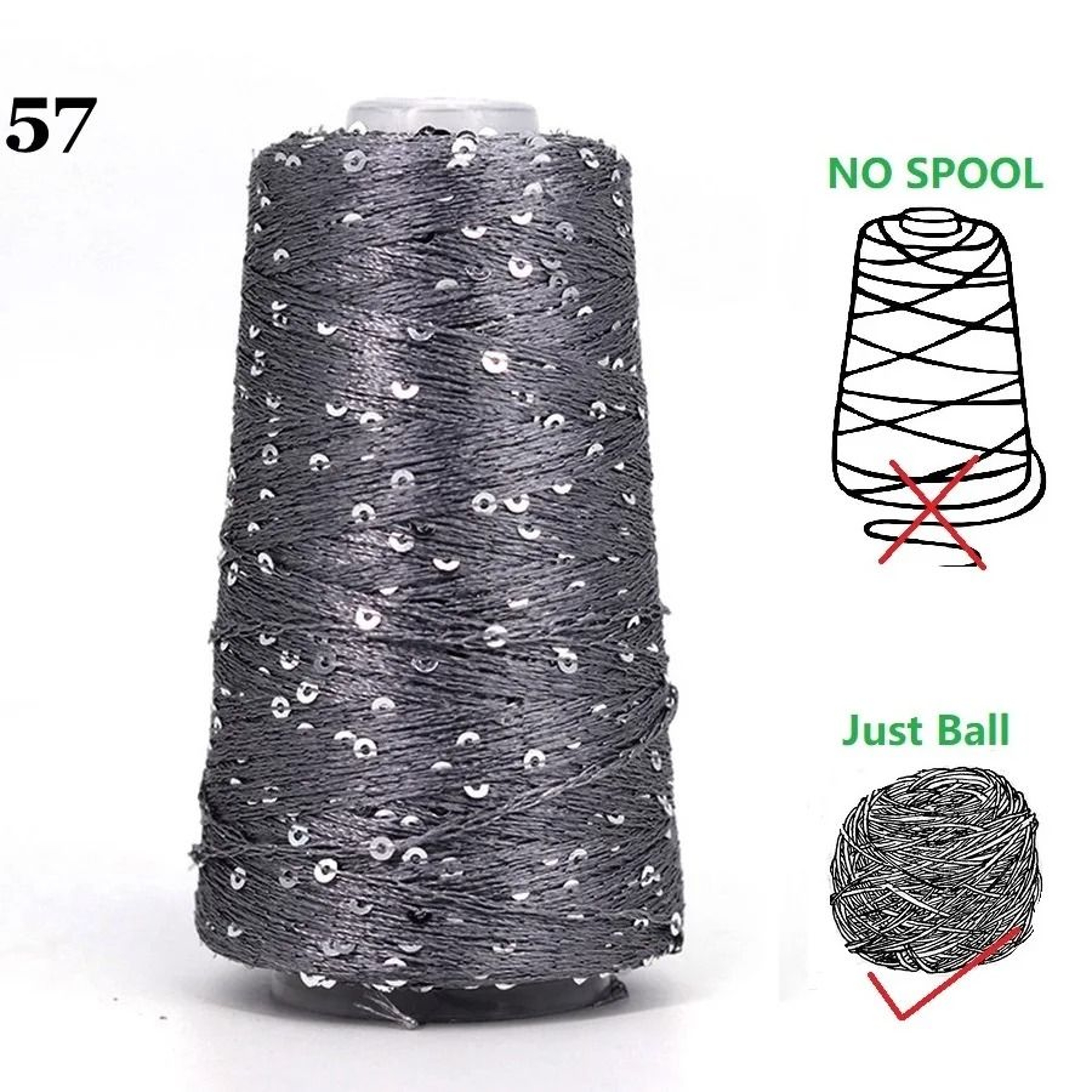 50g 140M Sequins Cotton Yarn 6mm3mm Special Glitter Match Thread For DIY Crochet Dolls And Knitting 5