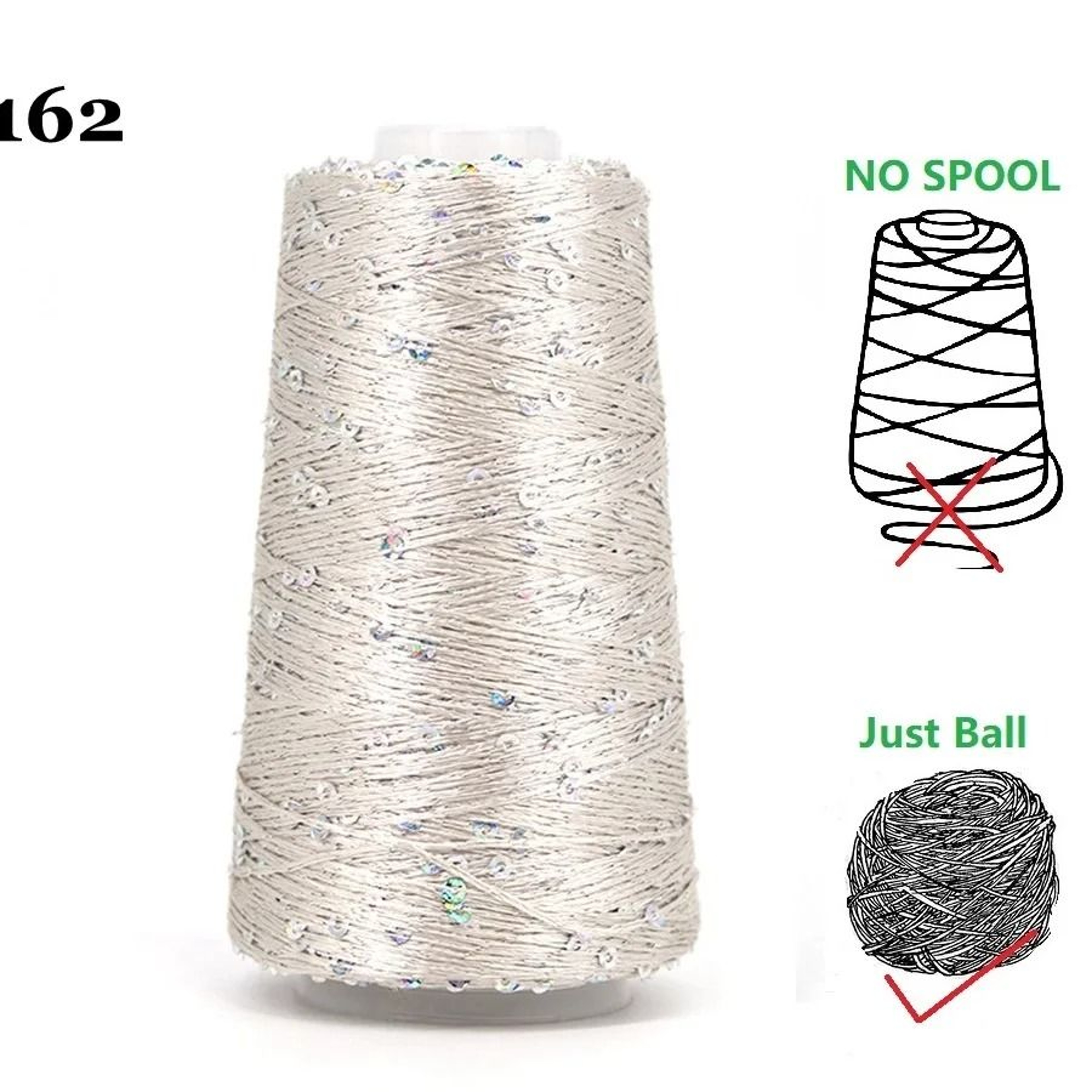 50g 140M Sequins Cotton Yarn 6mm3mm Special Glitter Match Thread For DIY Crochet Dolls And Knitting 27