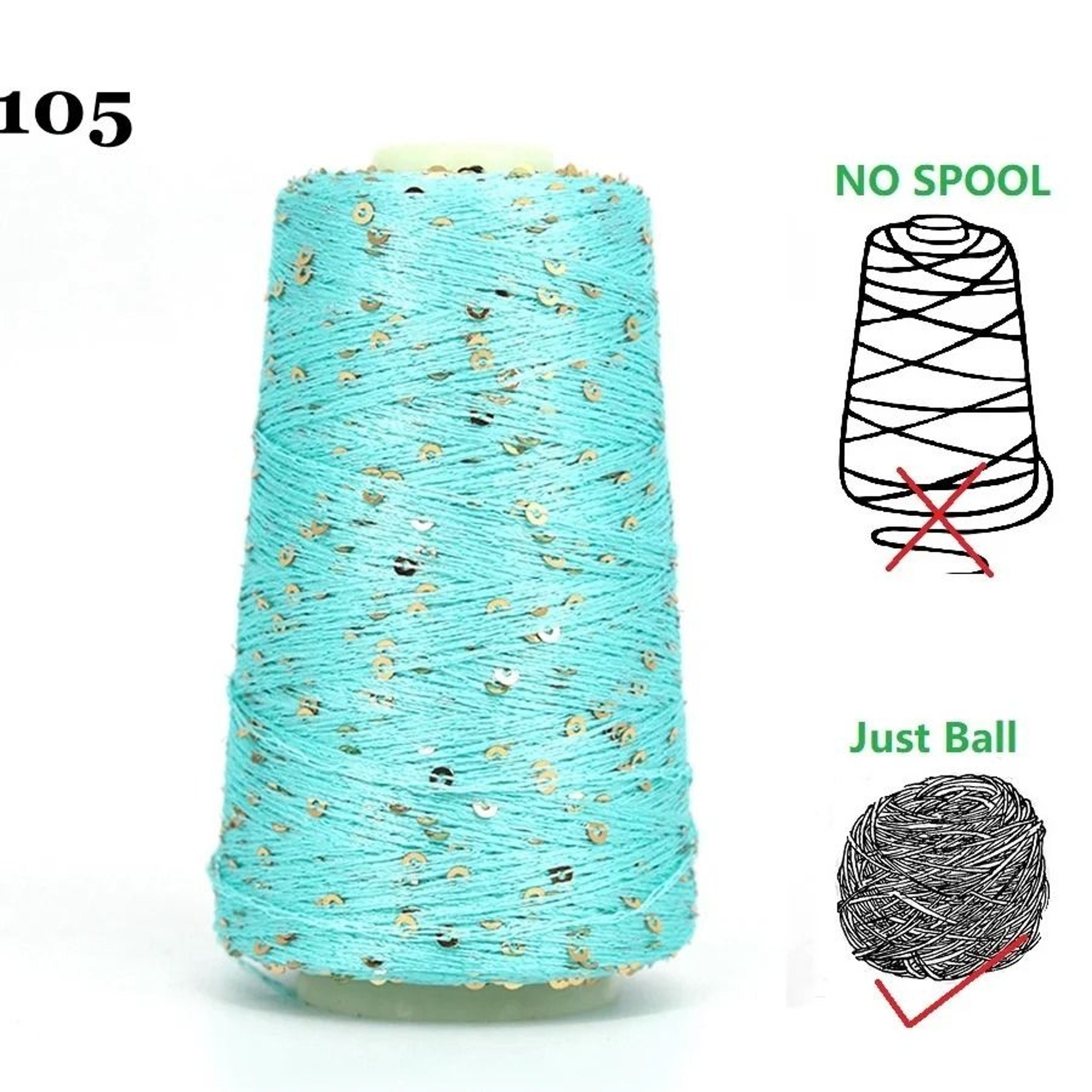 50g 140M Sequins Cotton Yarn 6mm3mm Special Glitter Match Thread For DIY Crochet Dolls And Knitting 18