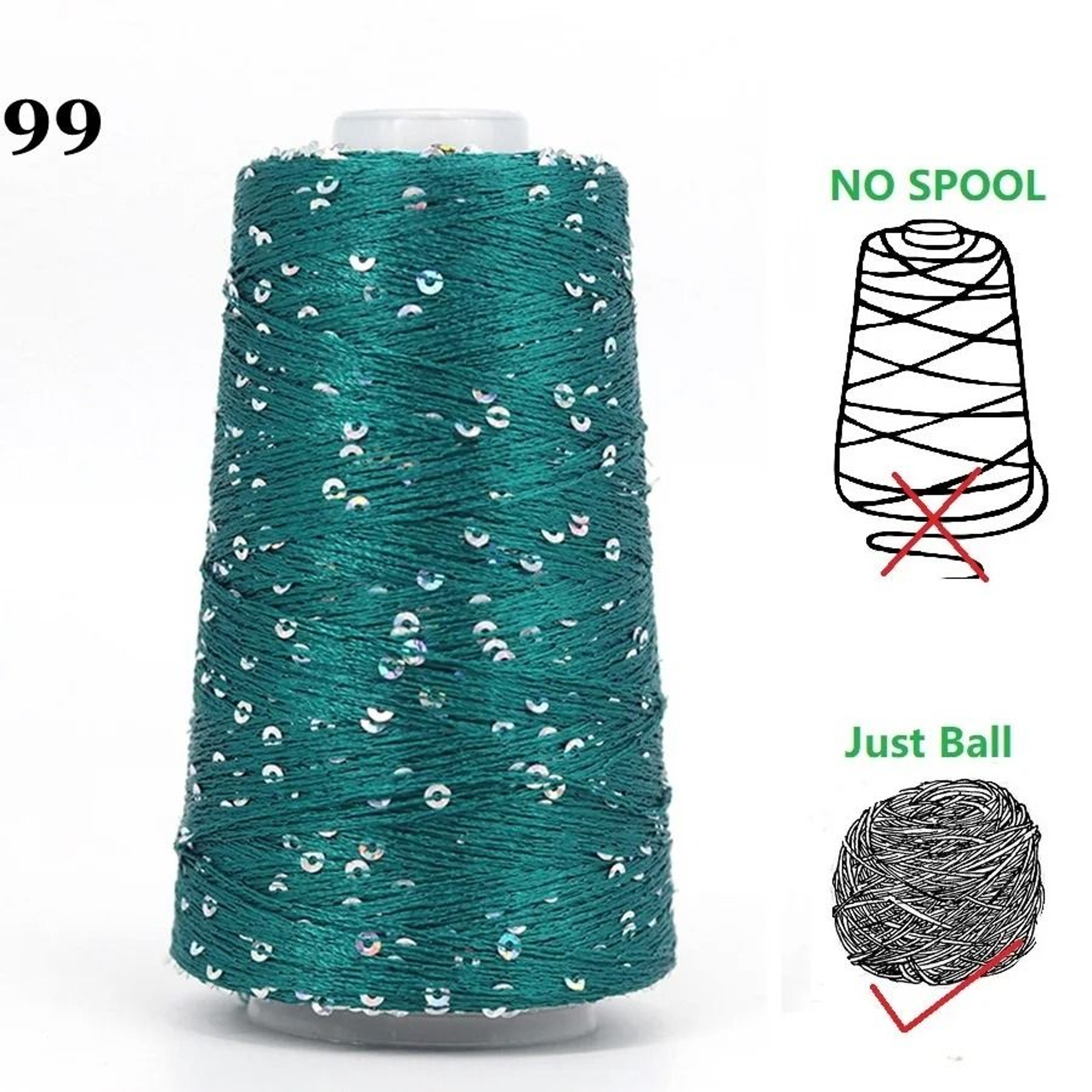 50g 140M Sequins Cotton Yarn 6mm3mm Special Glitter Match Thread For DIY Crochet Dolls And Knitting 19