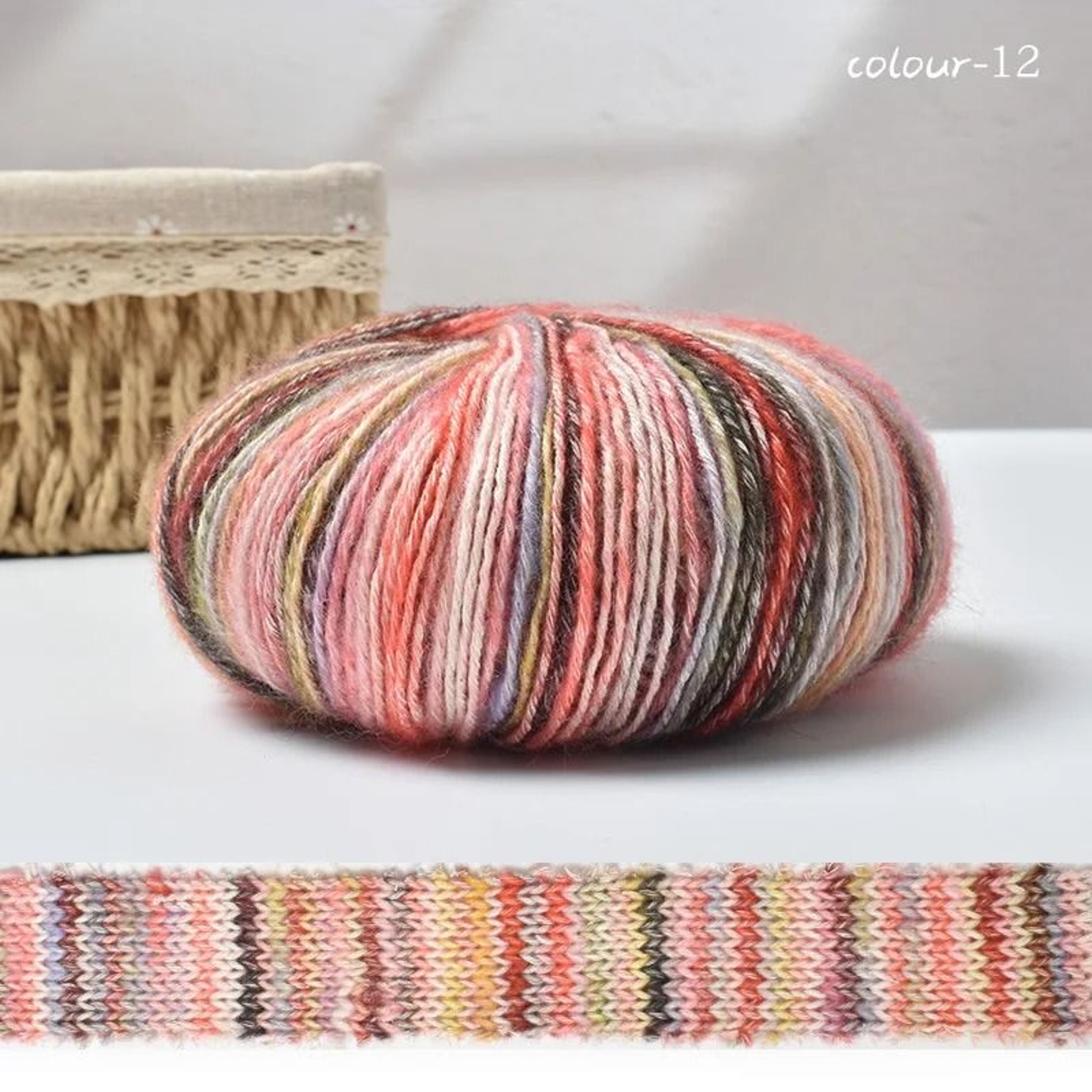 50g Colorful Dyed 73 Cotton Medium Thick Yarn For DIY Crochet Sweaters Scarves And Handbags 18