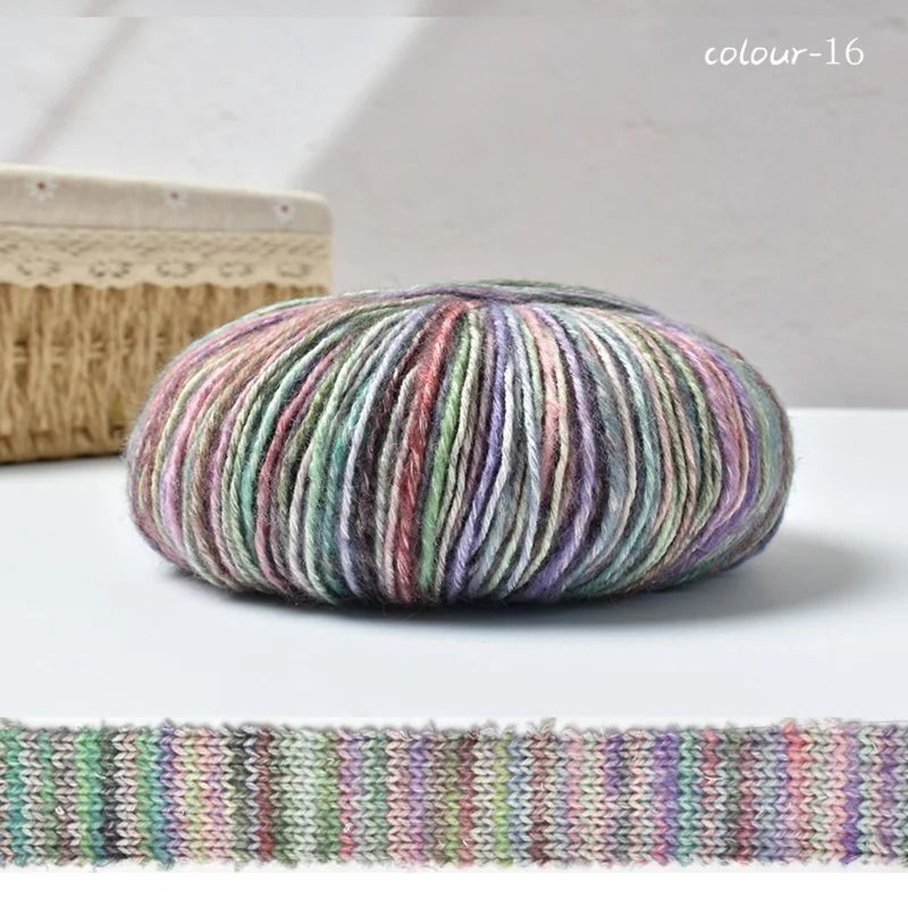 50g Colorful Dyed 73 Cotton Medium Thick Yarn For DIY Crochet Sweaters Scarves And Handbags 21