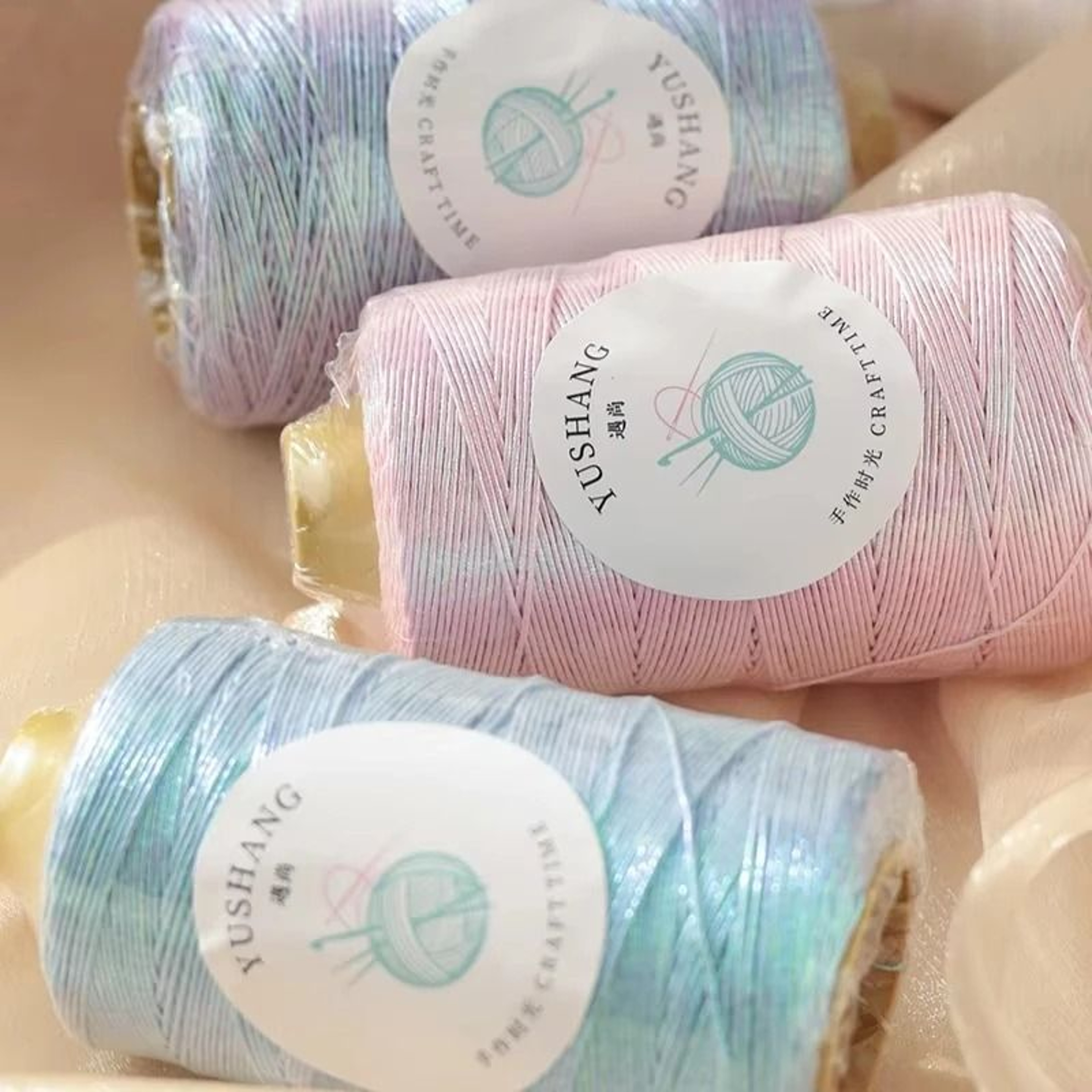 100g Silver Metallic Core Yarn Sparkle Thread For DIY Crochet Bags Purses And Handmade Crafts 0