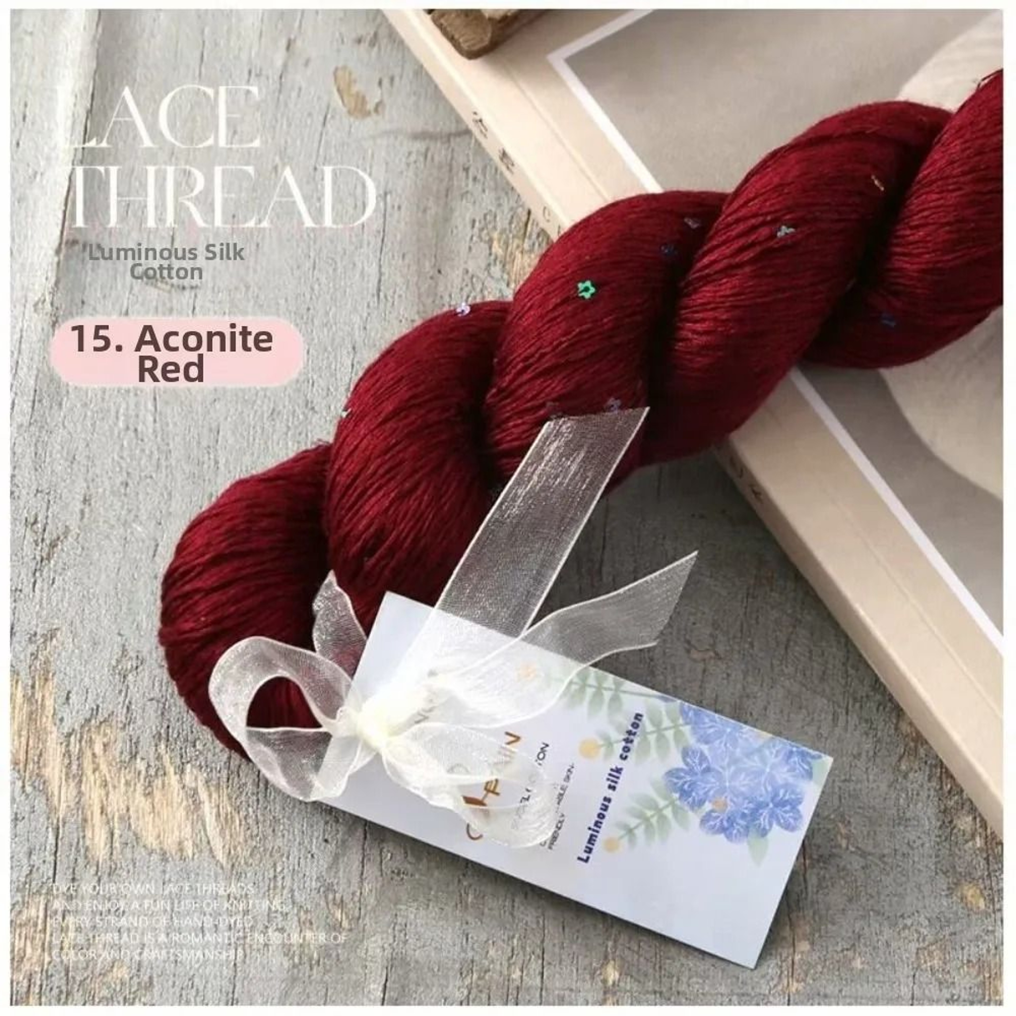 100g Tencel SilkLike Sequins Cotton Yarn Soft Lace Thread For Summer Crochet Scarves Tops And DIY C 14