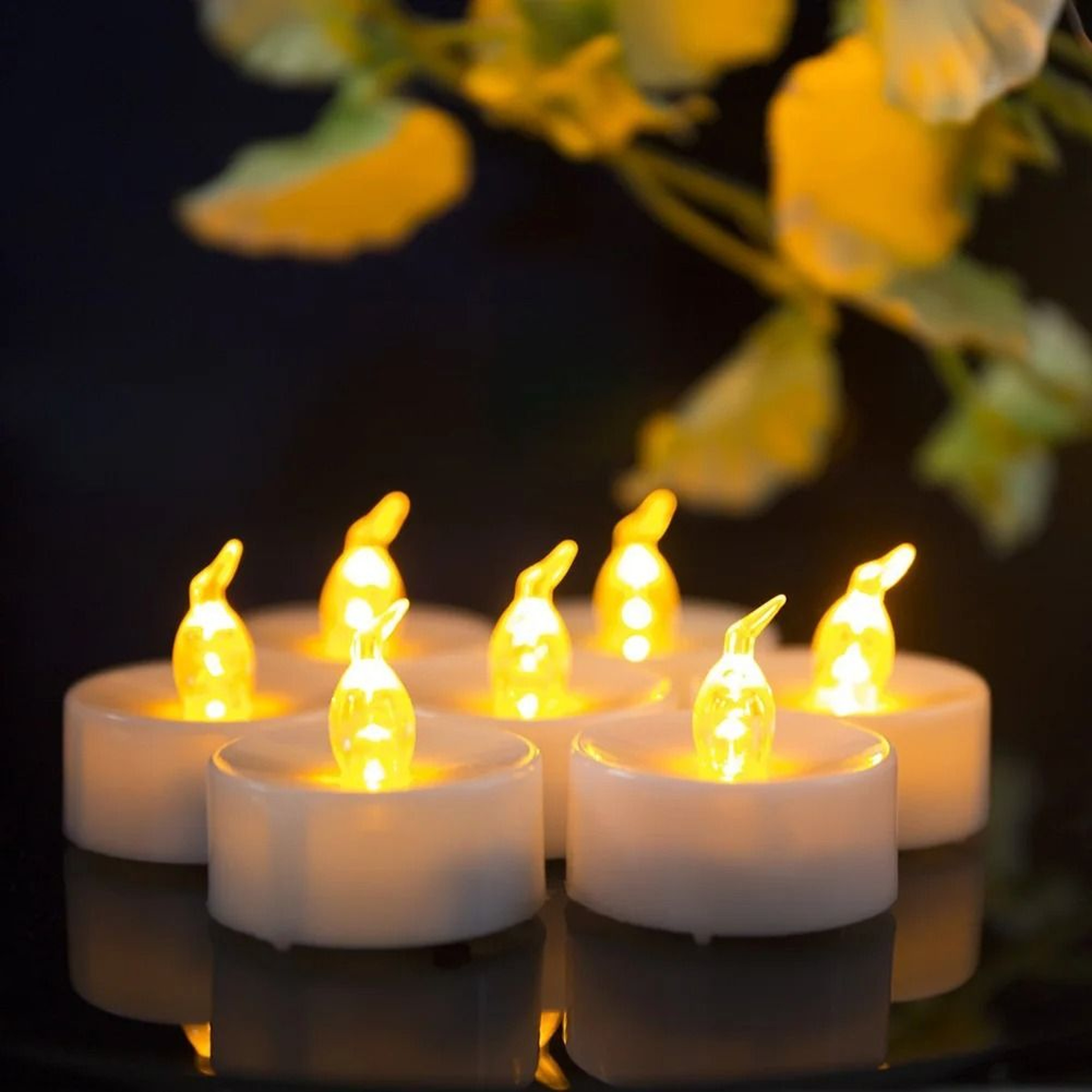 3 6 Or 12 Pcs Remote Control White Flameless LED Tealight Candles Yellow Flickering Light Set For P 2