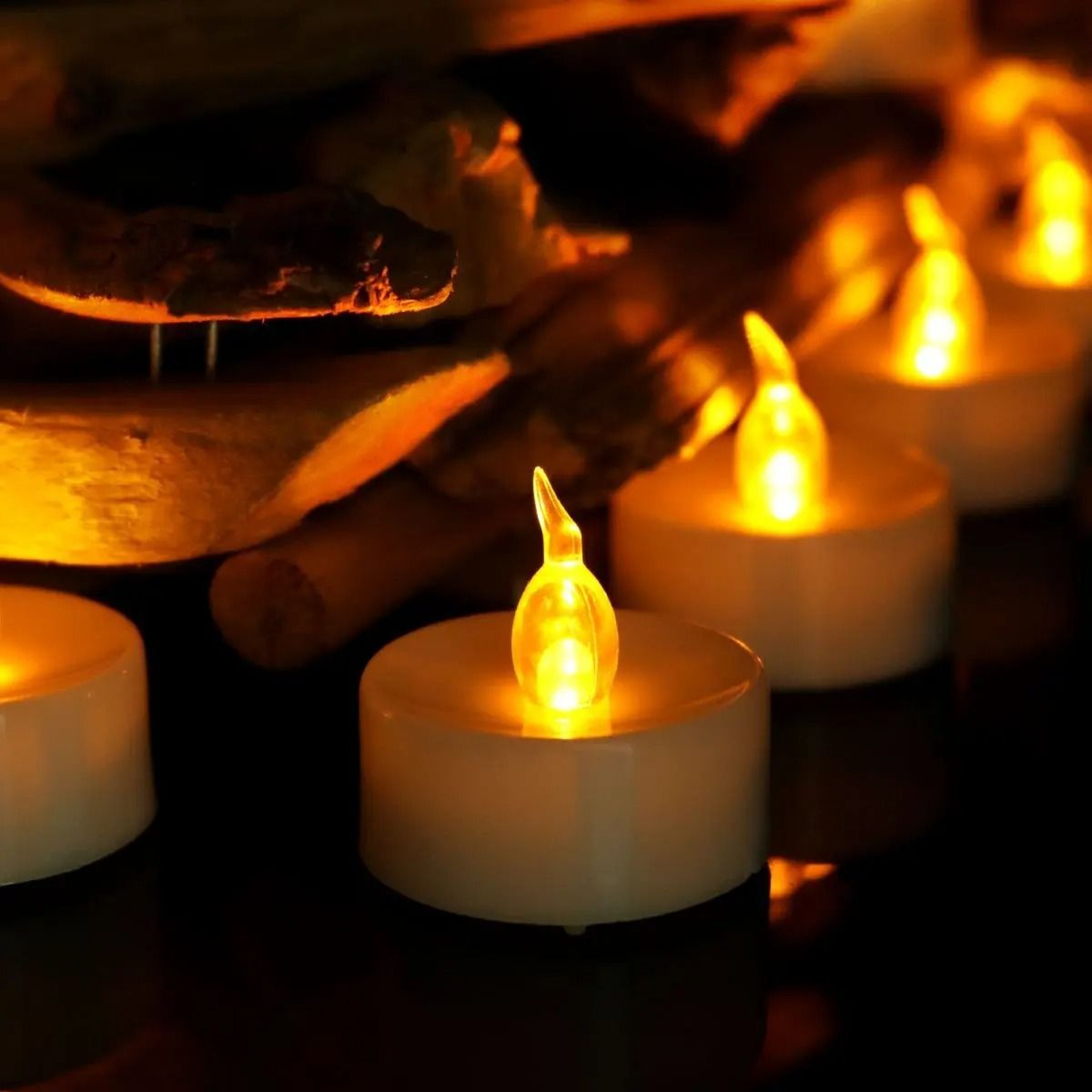 3 6 Or 12 Pcs Remote Control White Flameless LED Tealight Candles Yellow Flickering Light Set For P 4