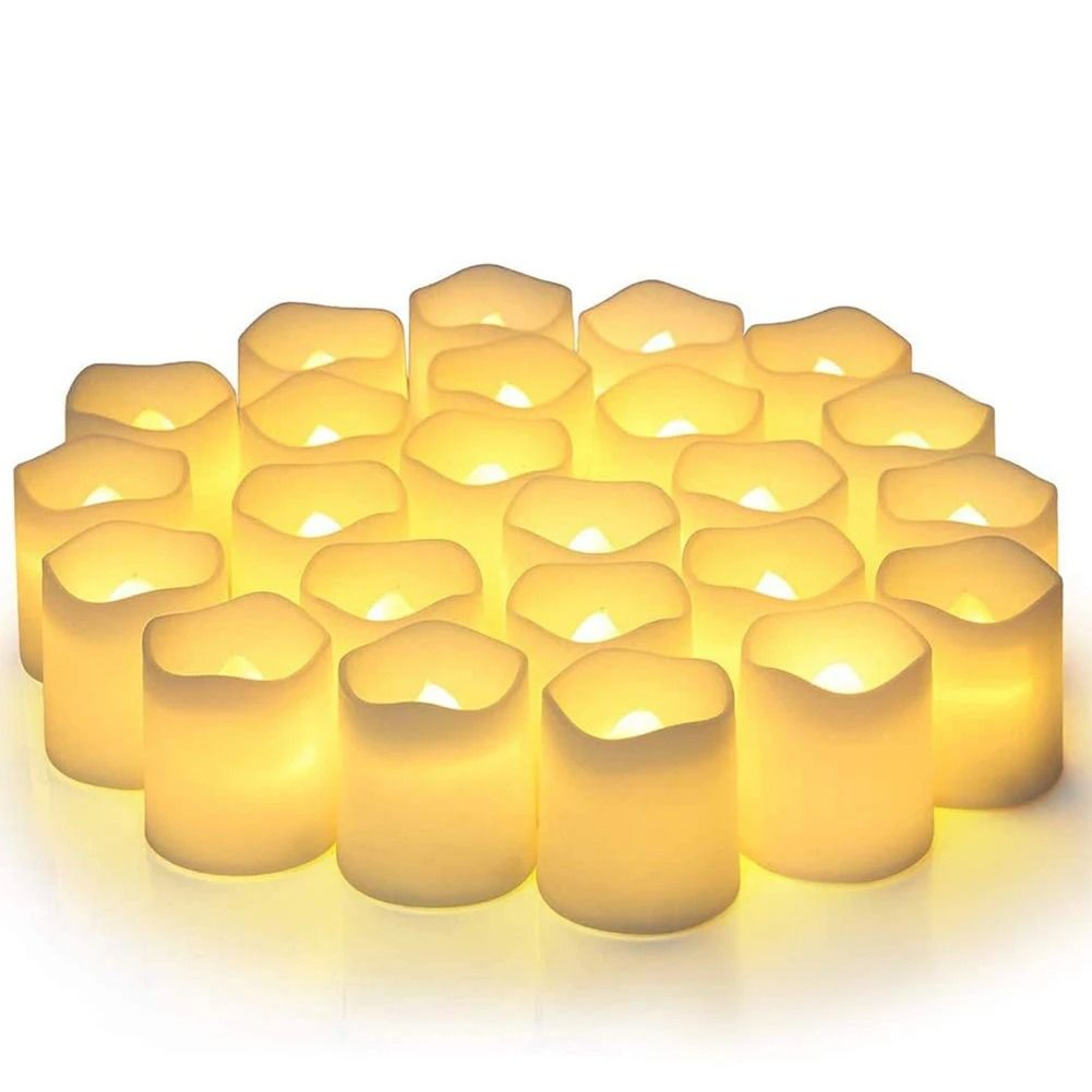 24 Pcs Set Flameless LED Creative Wishing Tea Light Candles Warm White Flickering Lights For Hallow 0