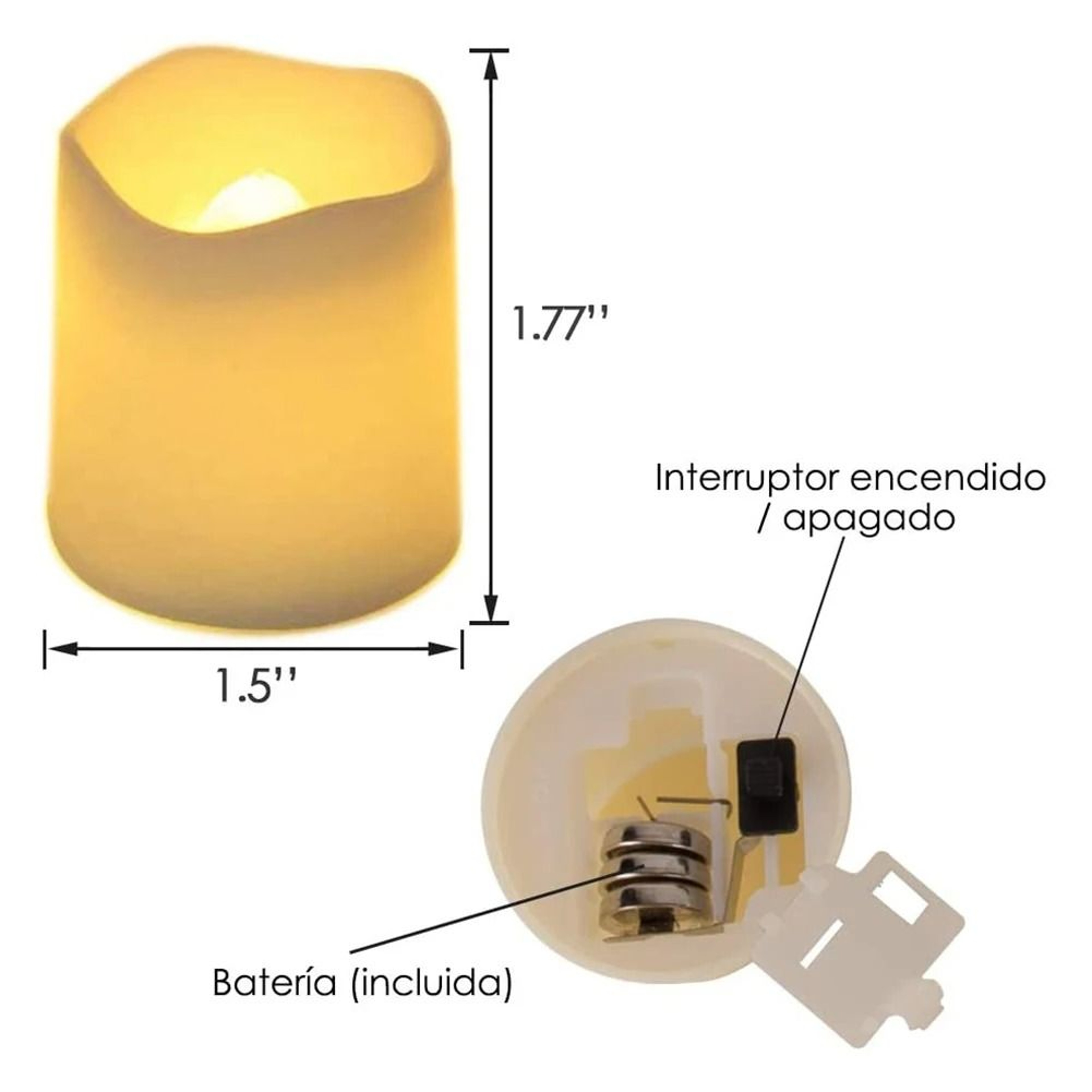 24 Pcs Set Flameless LED Creative Wishing Tea Light Candles Warm White Flickering Lights For Hallow 3
