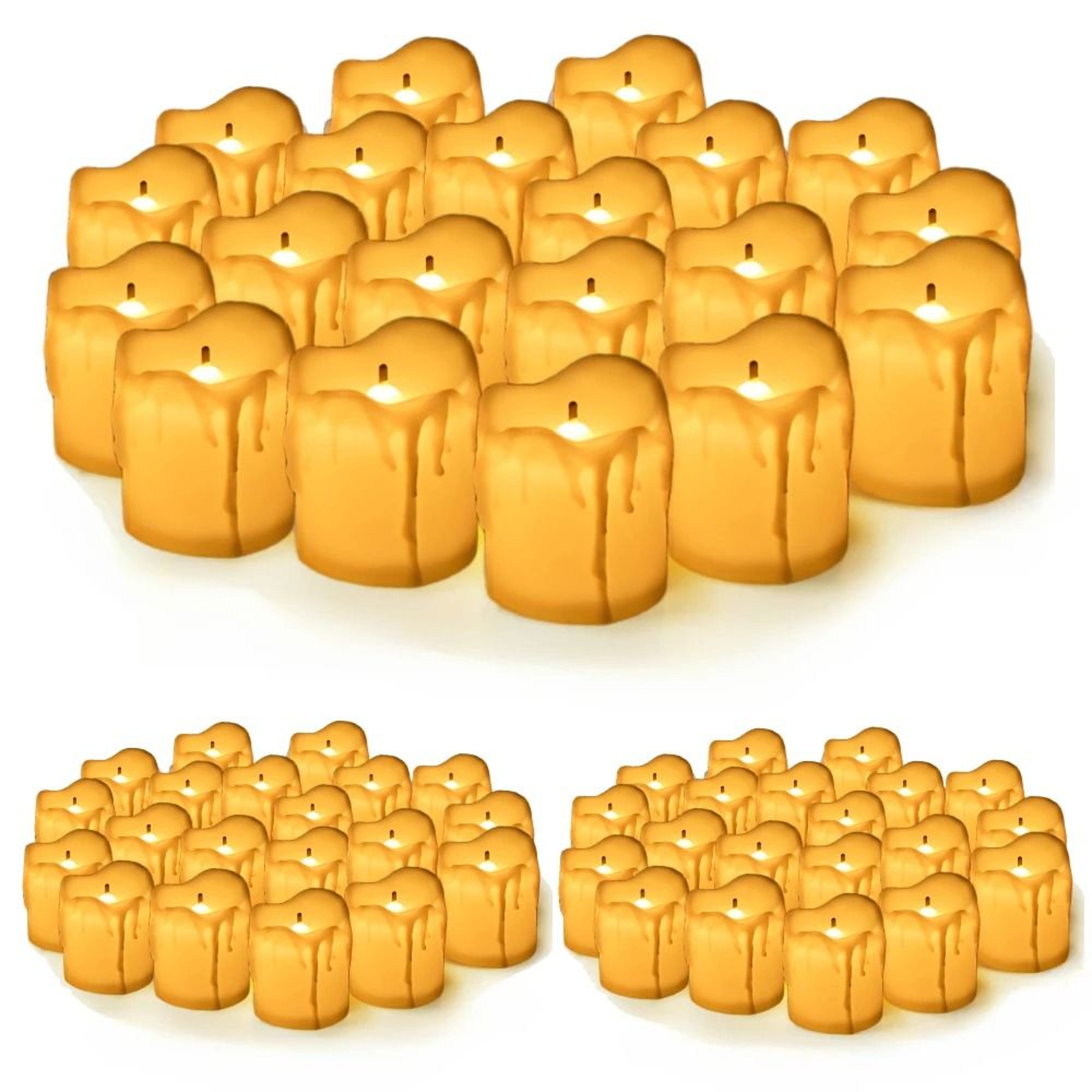 24 Pcs Flameless LED Creative Wishing Tea Light Candles Warm White Flickering Lights For Holiday Pa 11