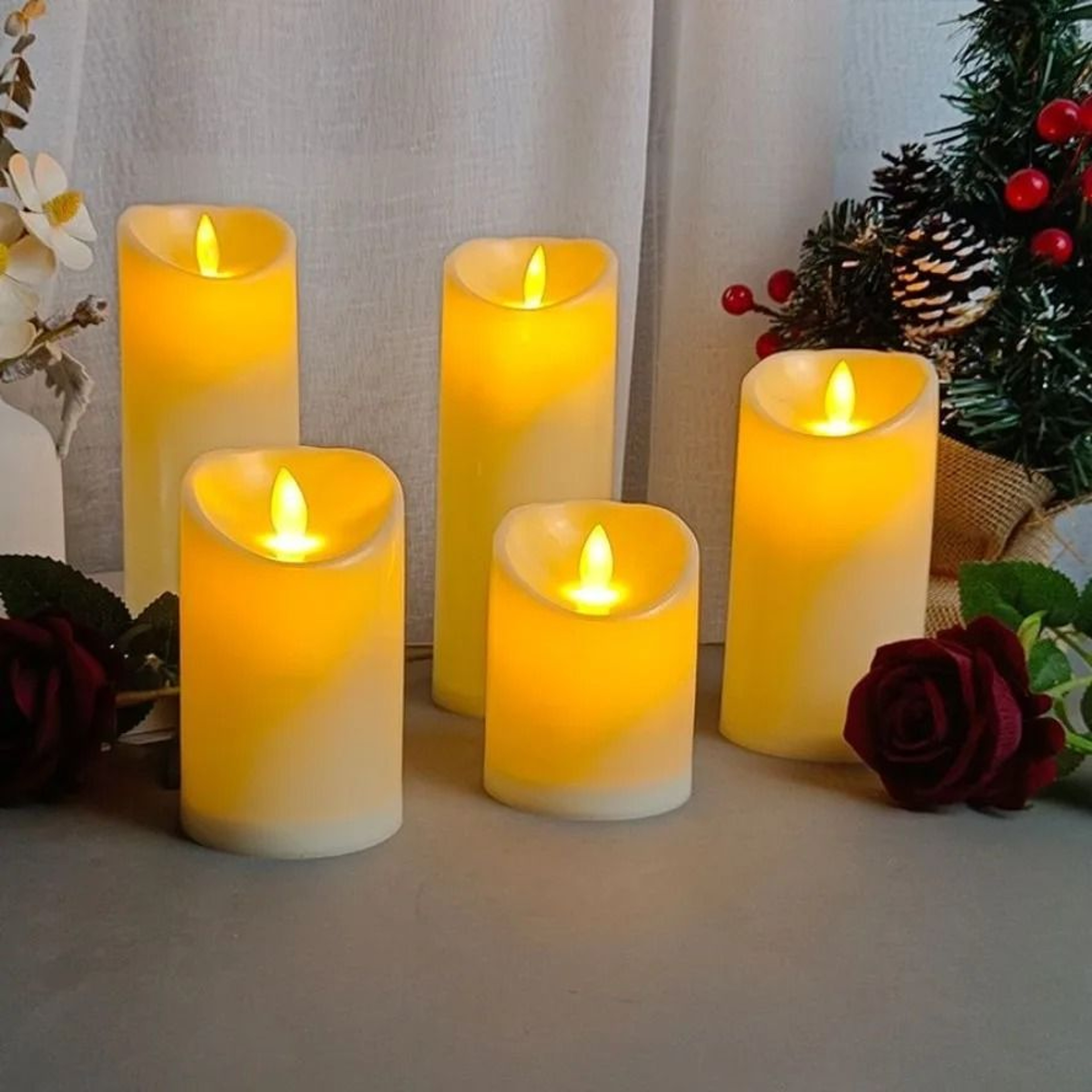 1 To 10 Pcs Flameless LED Tea Light Candles Battery Flickering Lights For Christmas Wedding Party D 3