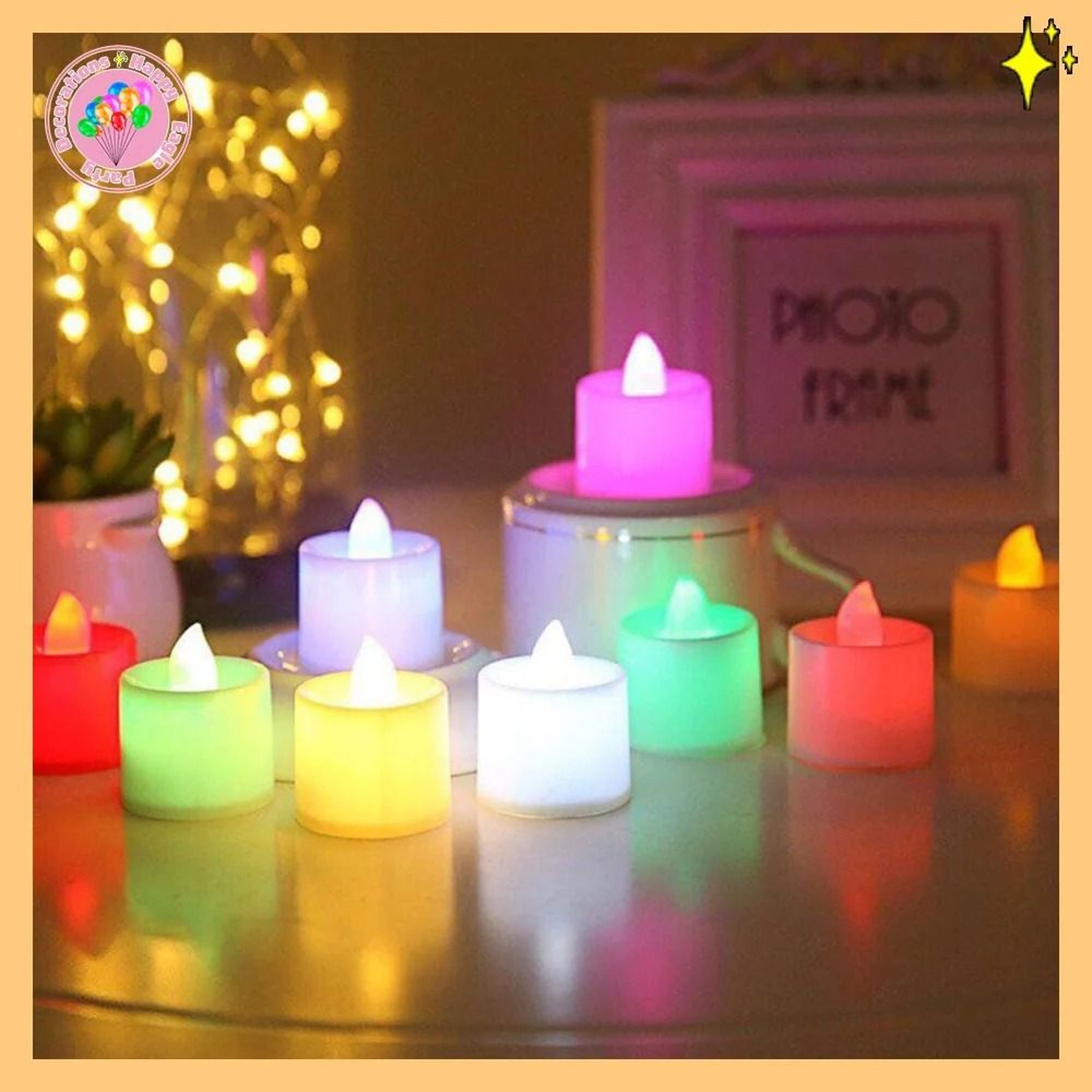 Flameless LED Creative Wishing Tea Light Candles Warm White Flickering Lights For Halloween Christm 2