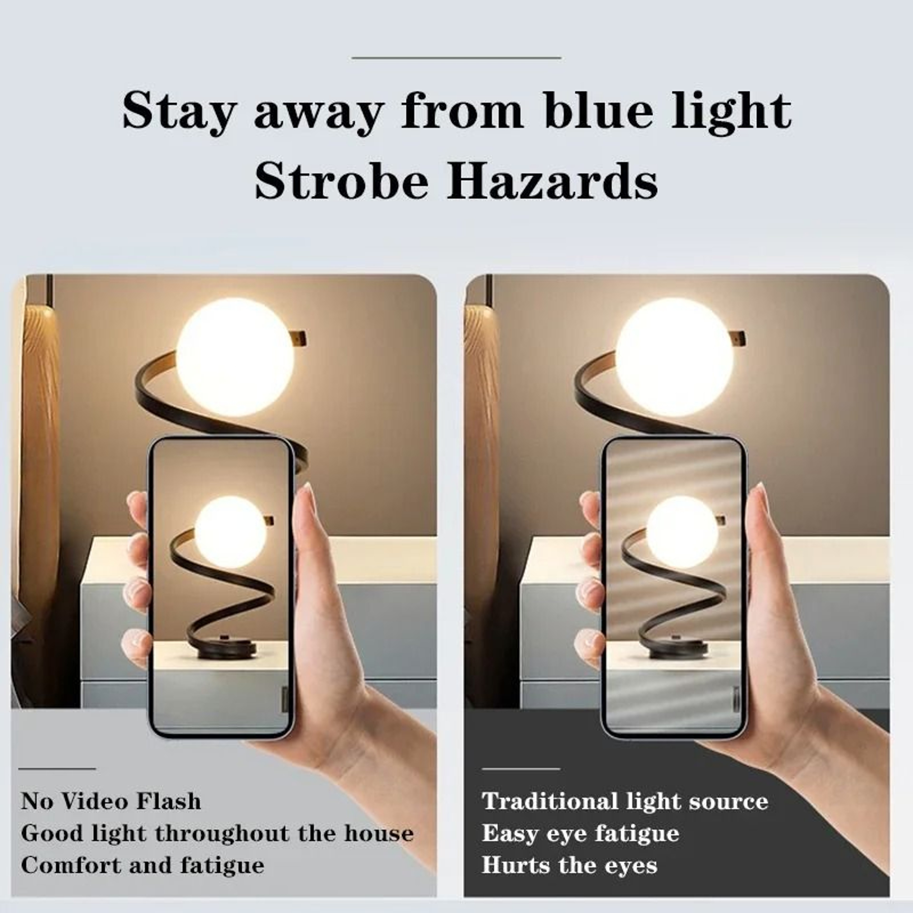 Nordic Retro Glass LED Table Lamp Accent Night Light For Bedroom Living Room 4