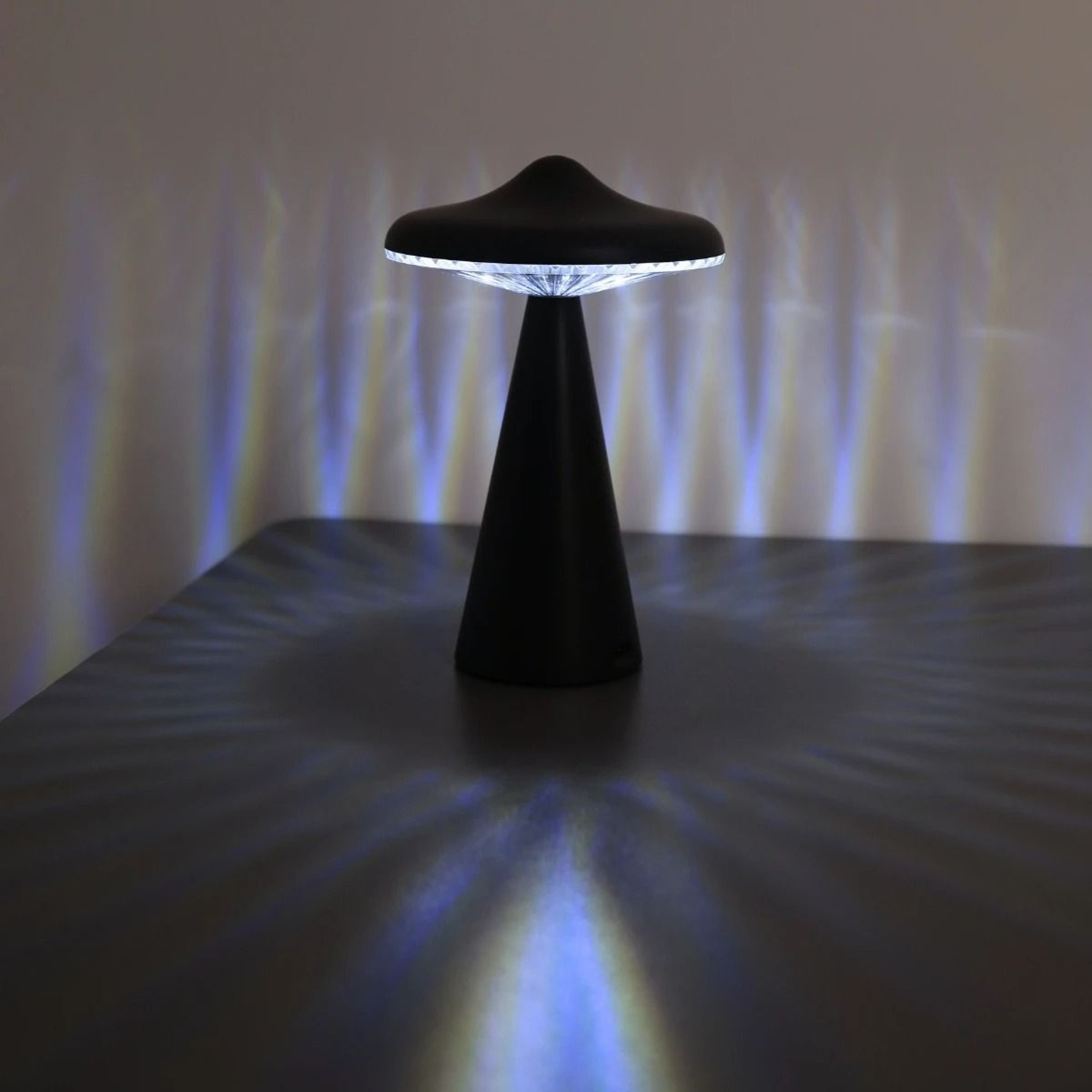 Novel UFO Touch LED Desk Light USB Rechargeable Dimmable Reading Lamp Bedside Night Light 2