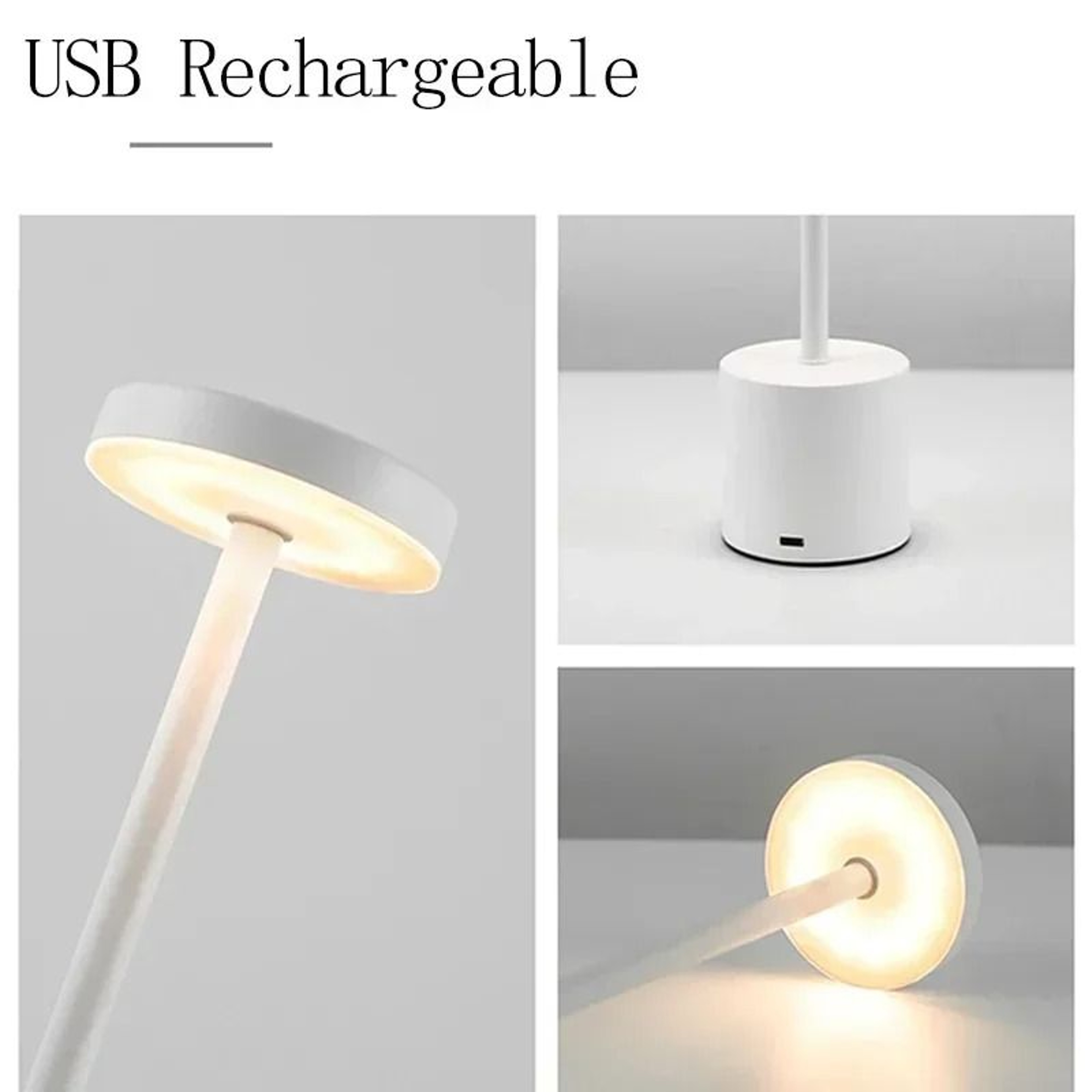 3 Colors In 1 Touch LED Table Lamp Type C Rechargeable Night Light For Bar Club Decor 2