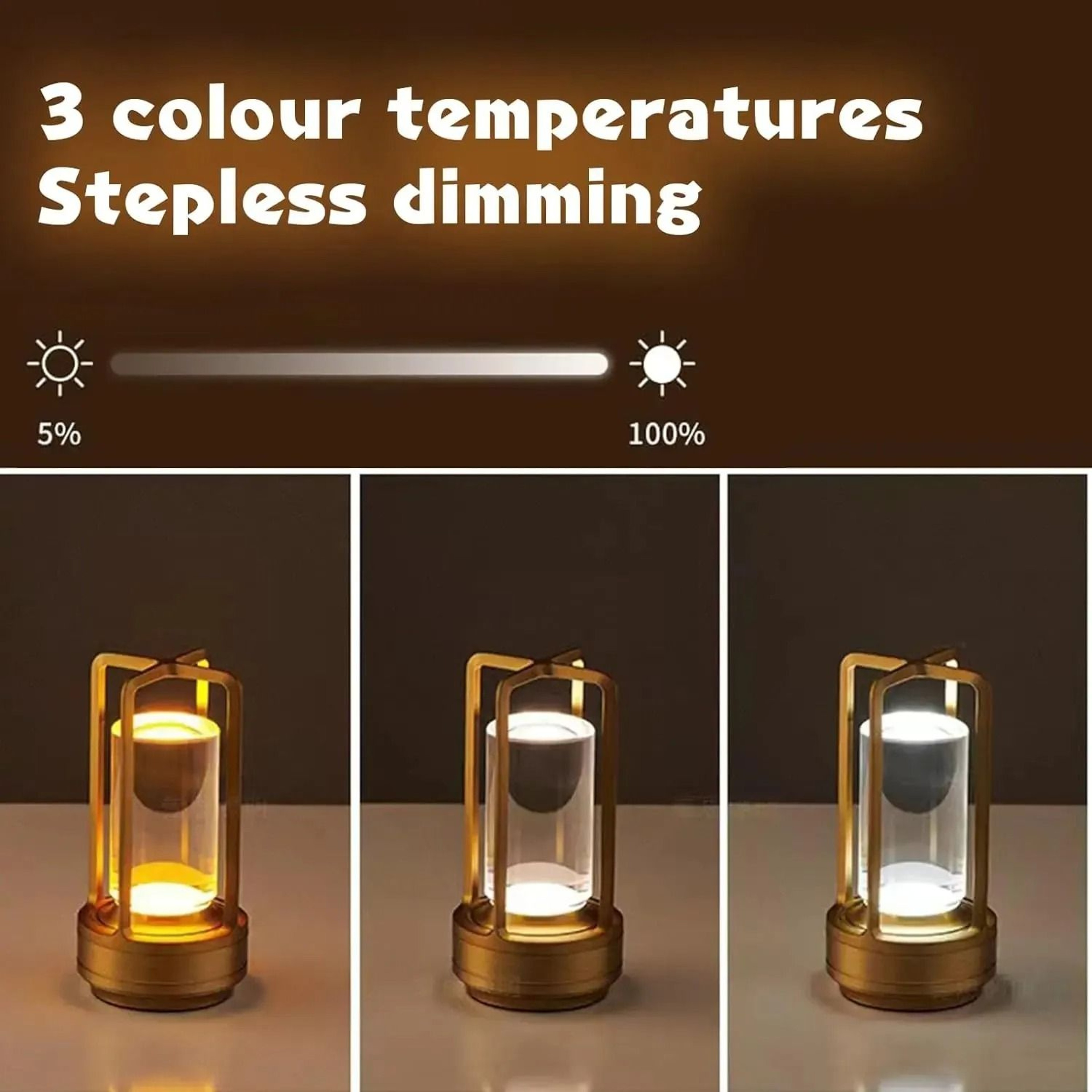 Wireless LED Touch Sensor Table Lamp USB Rechargeable Ambient Night Light For Bedroom Hotel 5