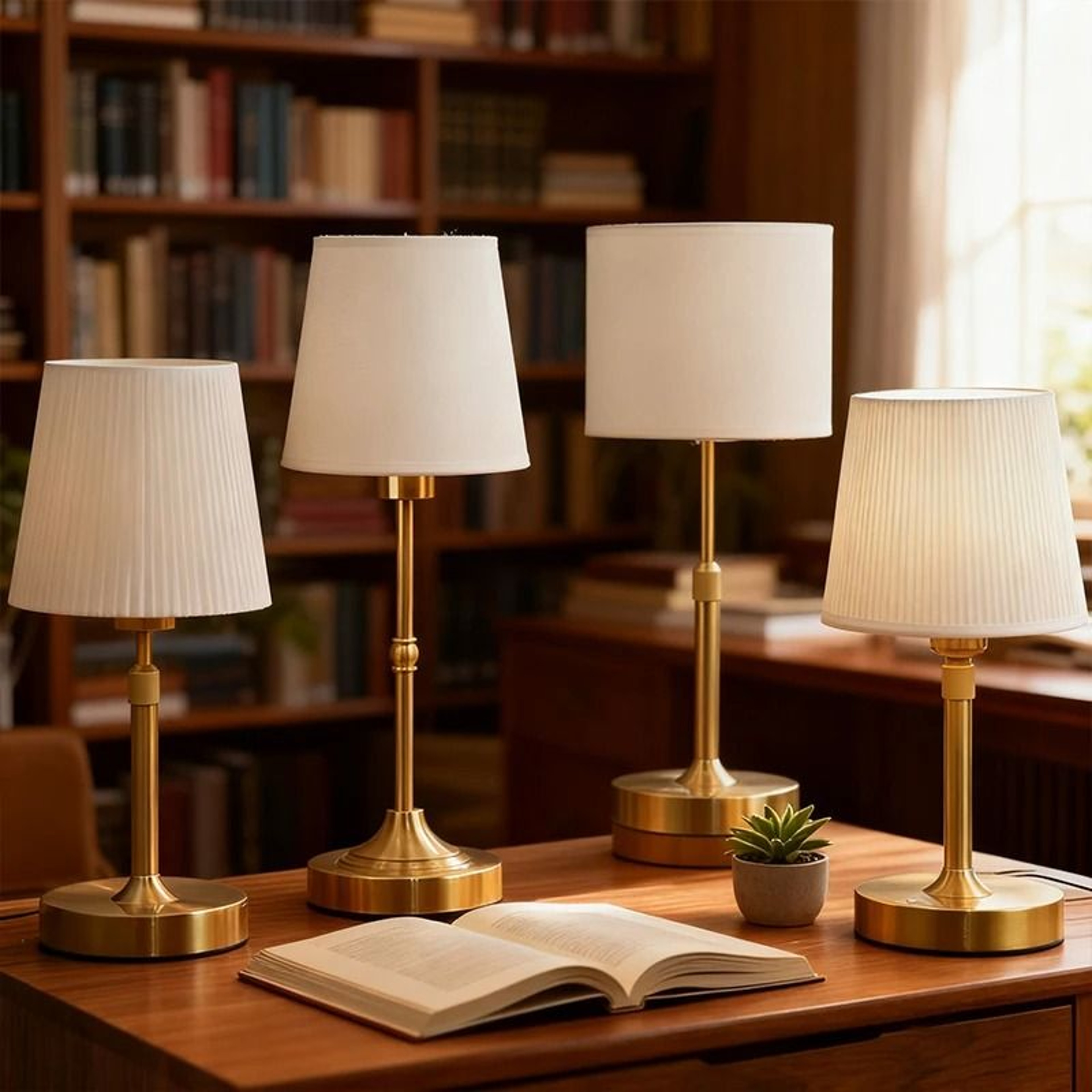 Fabric Touch Table Lamp Rechargeable Bedside Desk Light With Replaceable Bulb For Hotel Room 3