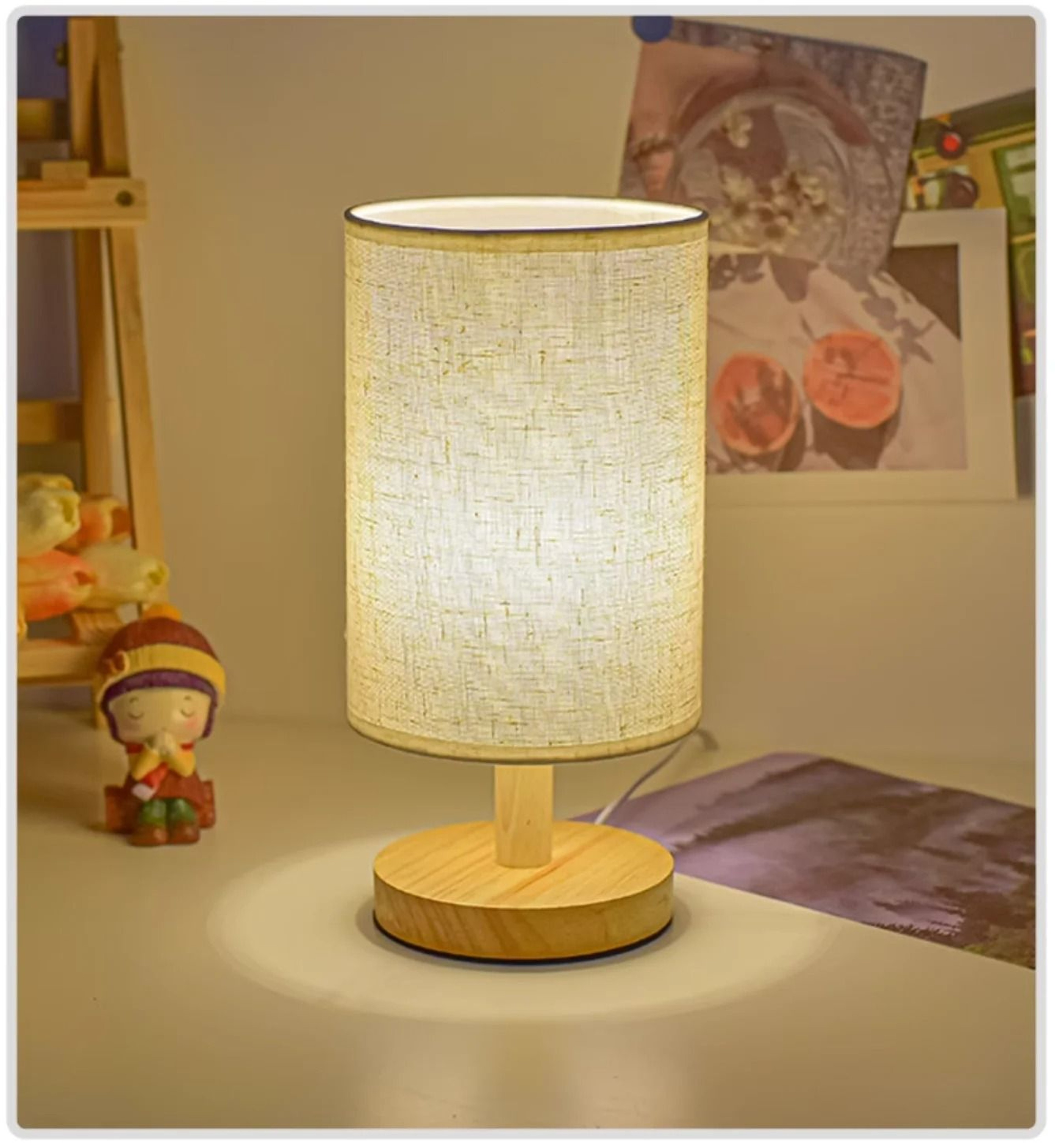 Modern LED Bedroom Table Lamp Compact Desk Nightstand Light For Bedroom Home Decor 2