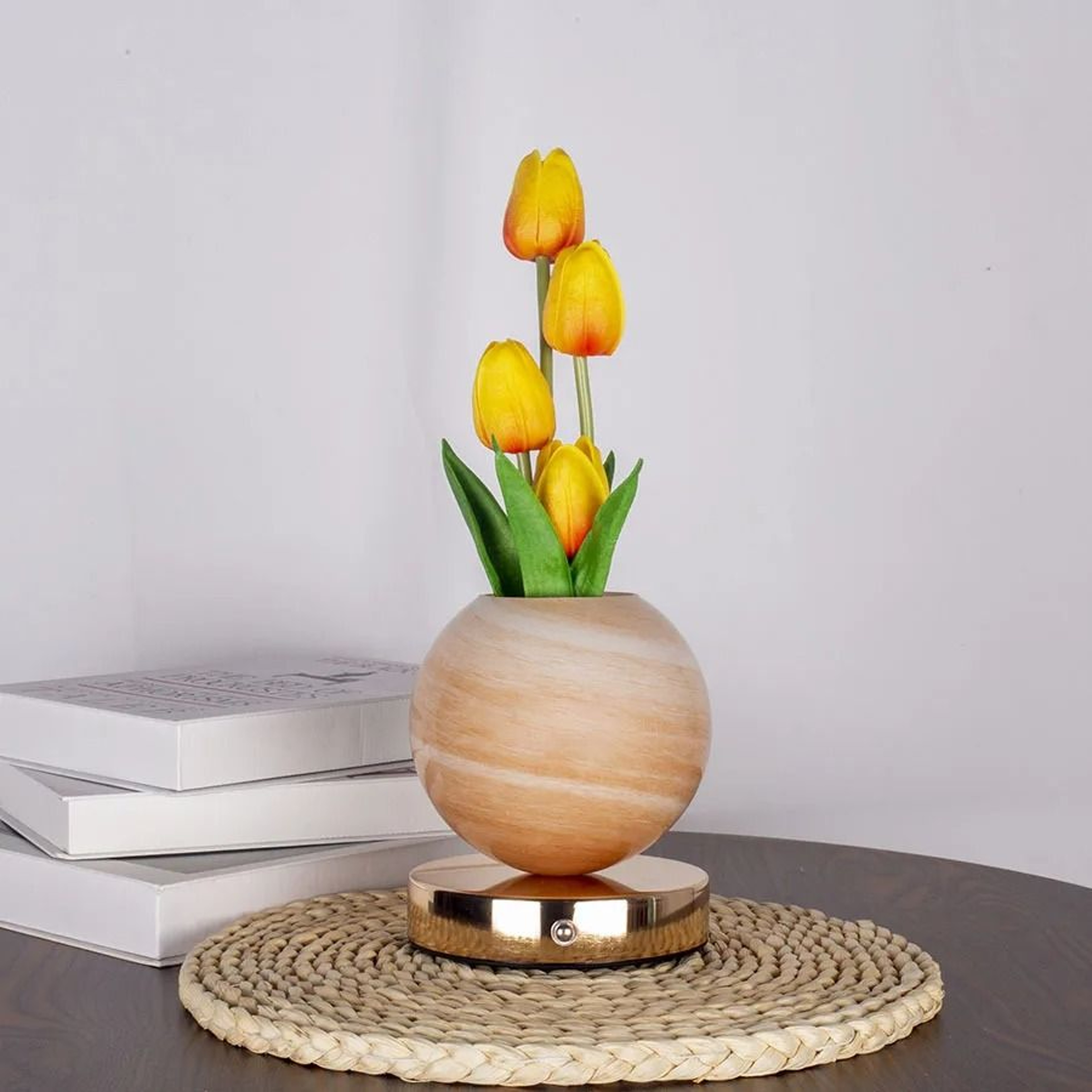Tulip LED Floral Night Light USB Rechargeable Bedside Table Lamp For Bedroom Christmas Decor 5