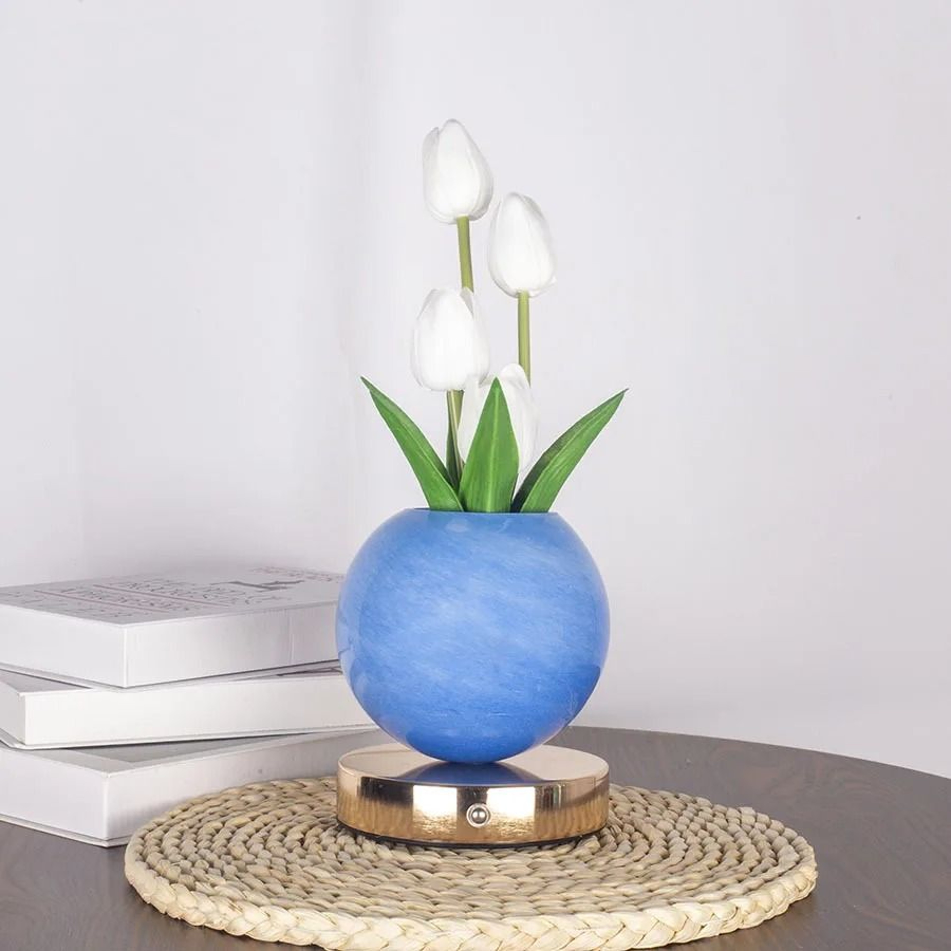Tulip LED Floral Night Light USB Rechargeable Bedside Table Lamp For Bedroom Christmas Decor 6