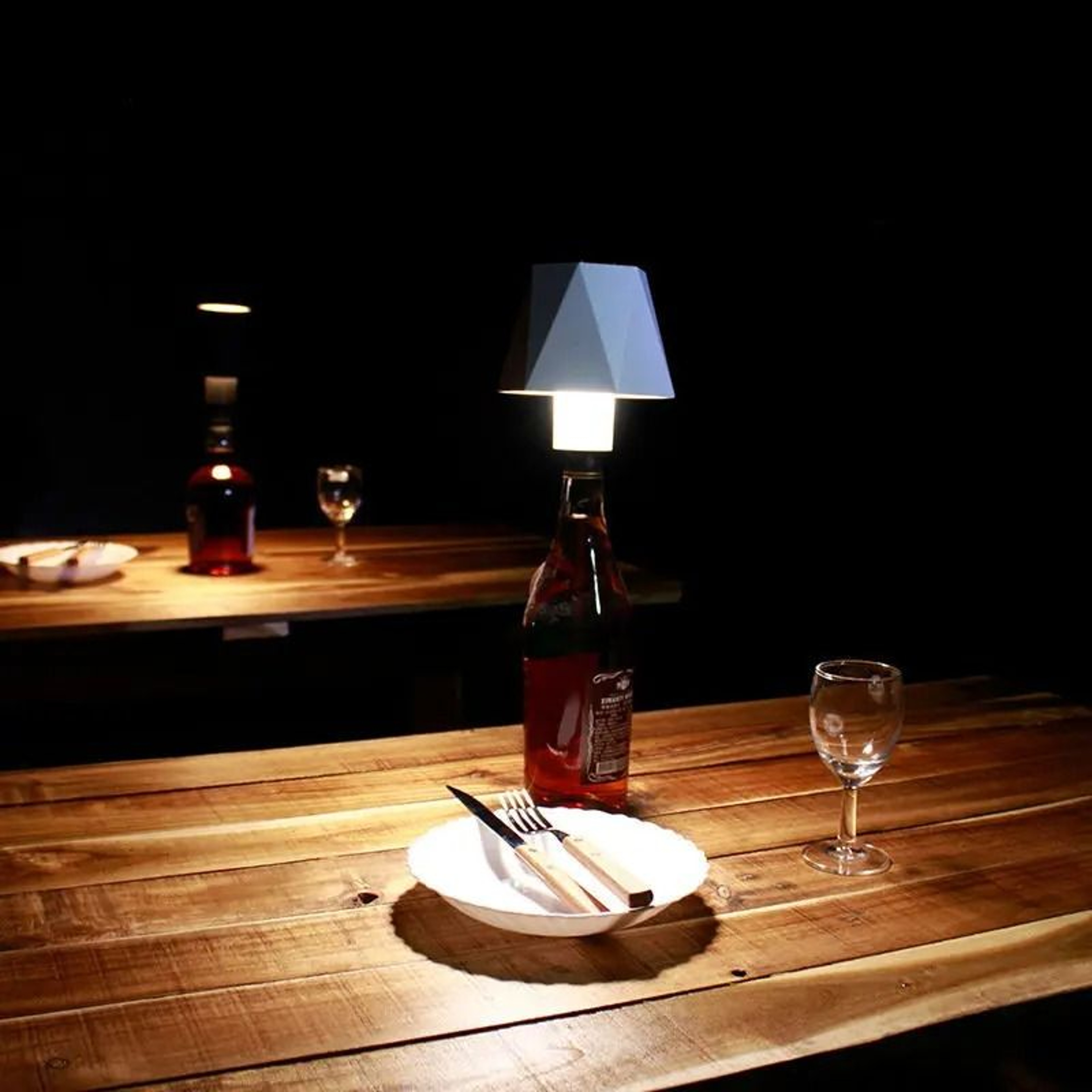 LED Wine Bottle Light Head Removable Rechargeable Table Lamp For Bar Cafe Bedside Night Light 2